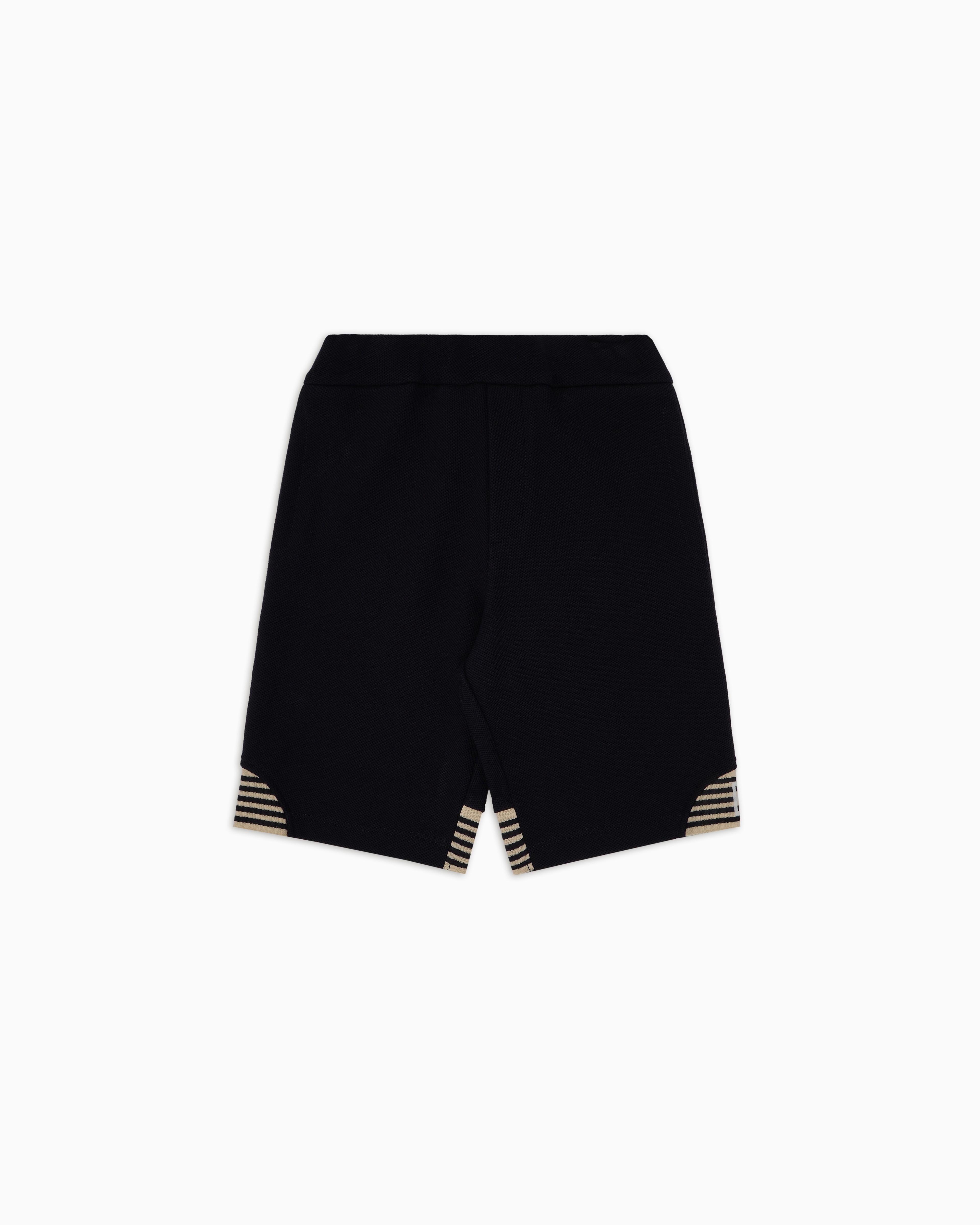 Emporio Armani - Bermuda shorts with logo band, Boy, Navy Blue, Size: