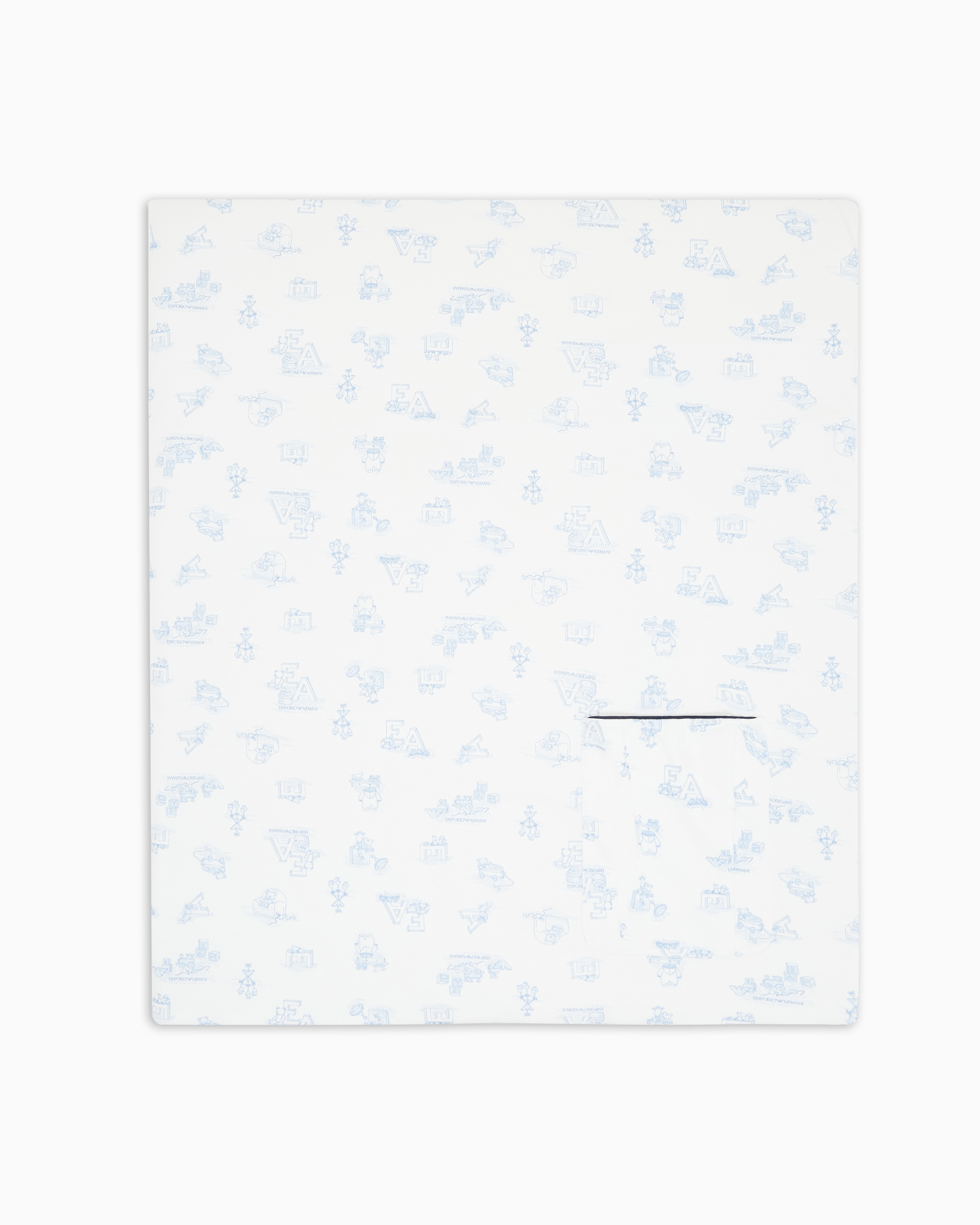 Emporio Armani - Sunday pattern interlock jersey blanket, Unisex Junior, Light Blue, Size: TU
