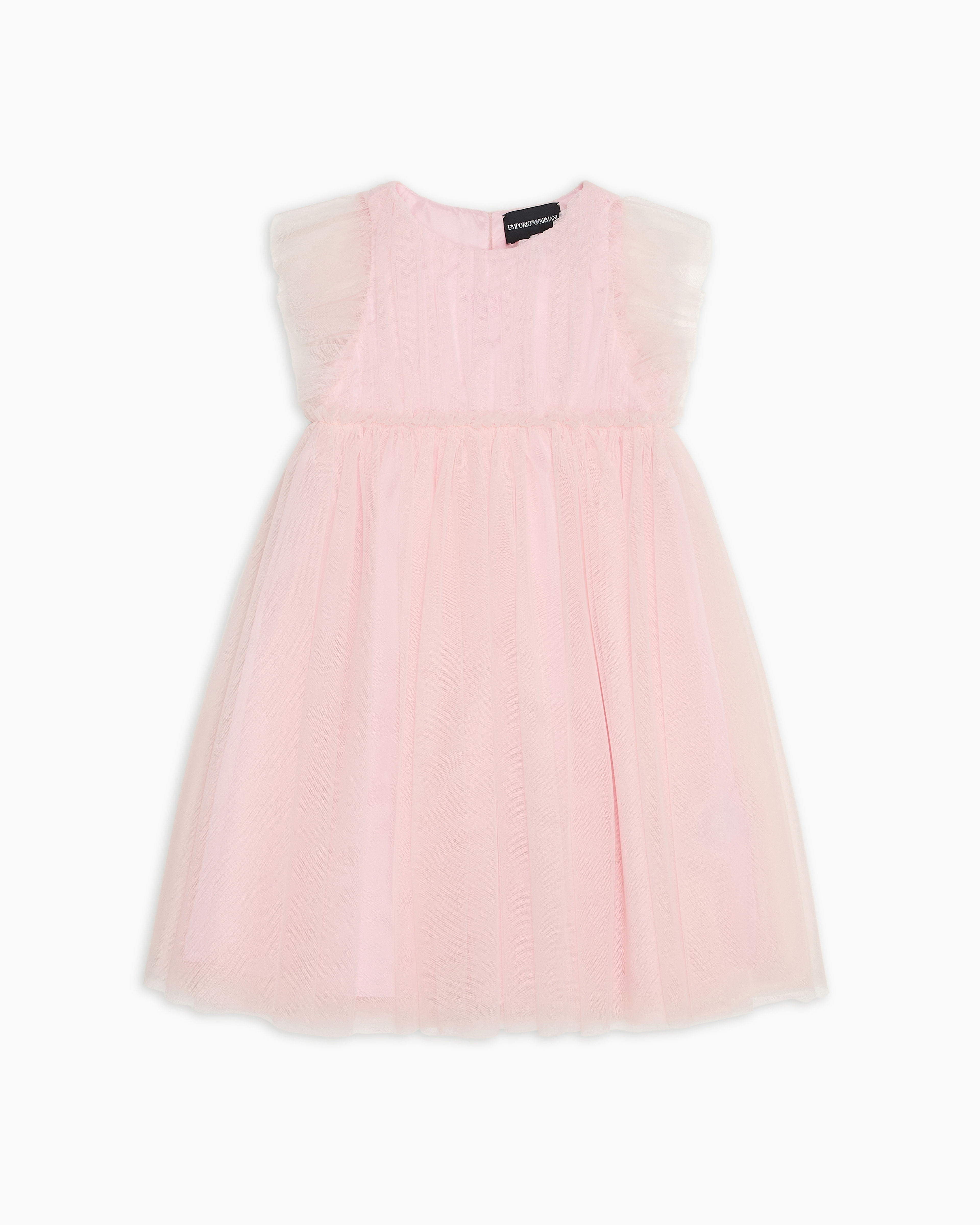 Emporio Armani - Pleated tulle dress, Girl, Pink, Size: 4A