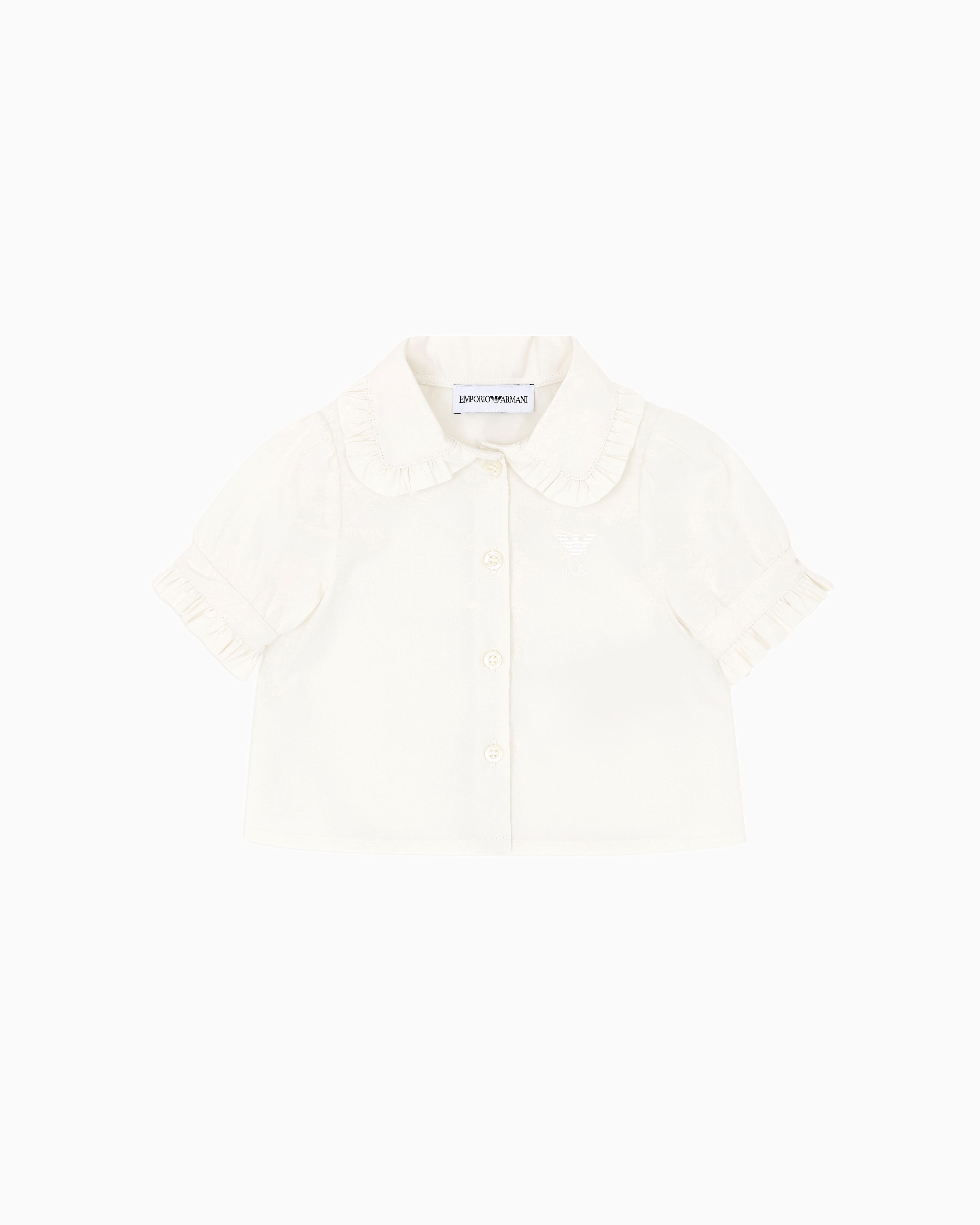 Emporio Armani - Shirt with ruffle details, Girl, White, Size: