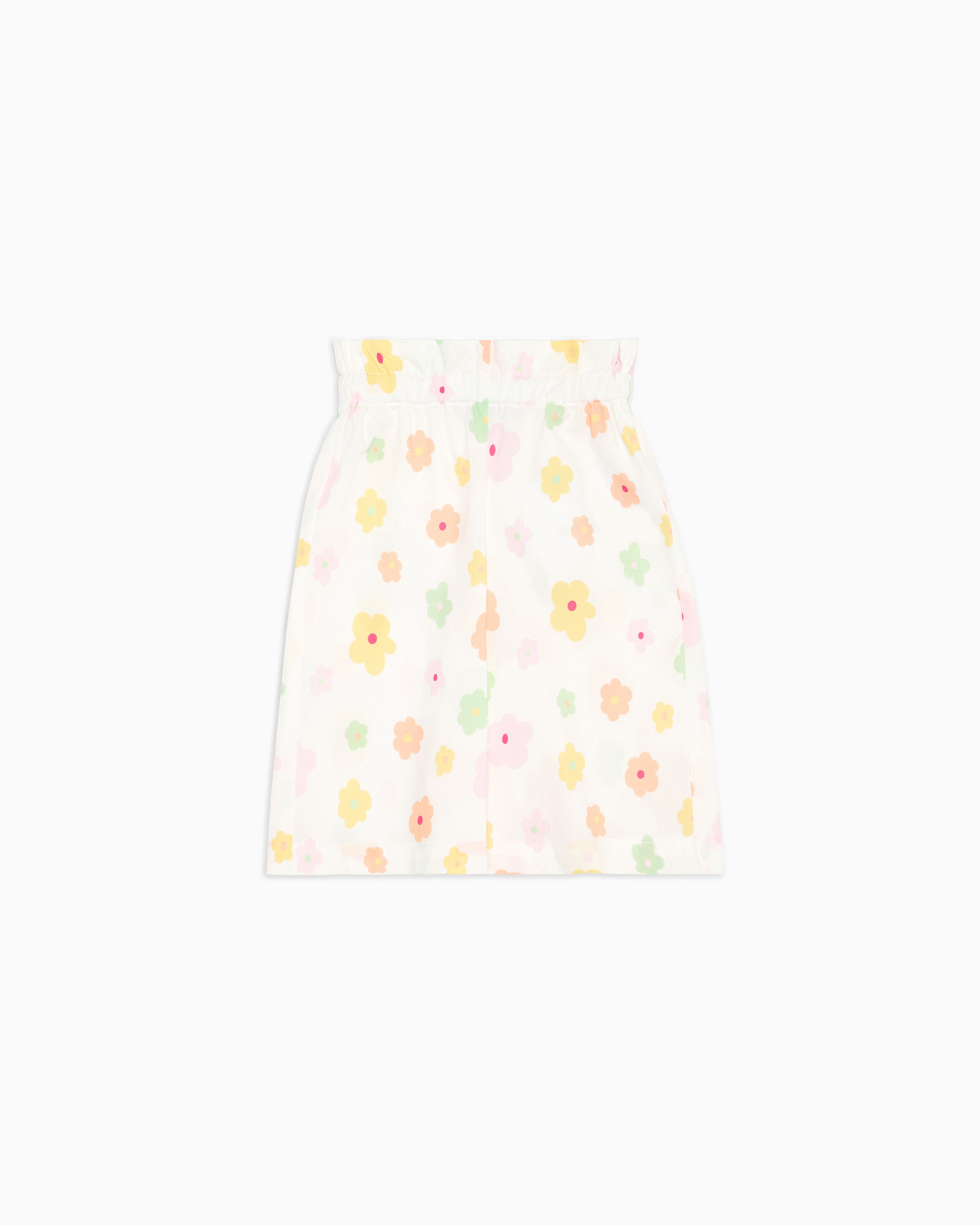 Emporio Armani - Poplin boy shorts with an all-over print, Girl, Multicoloured, Size: