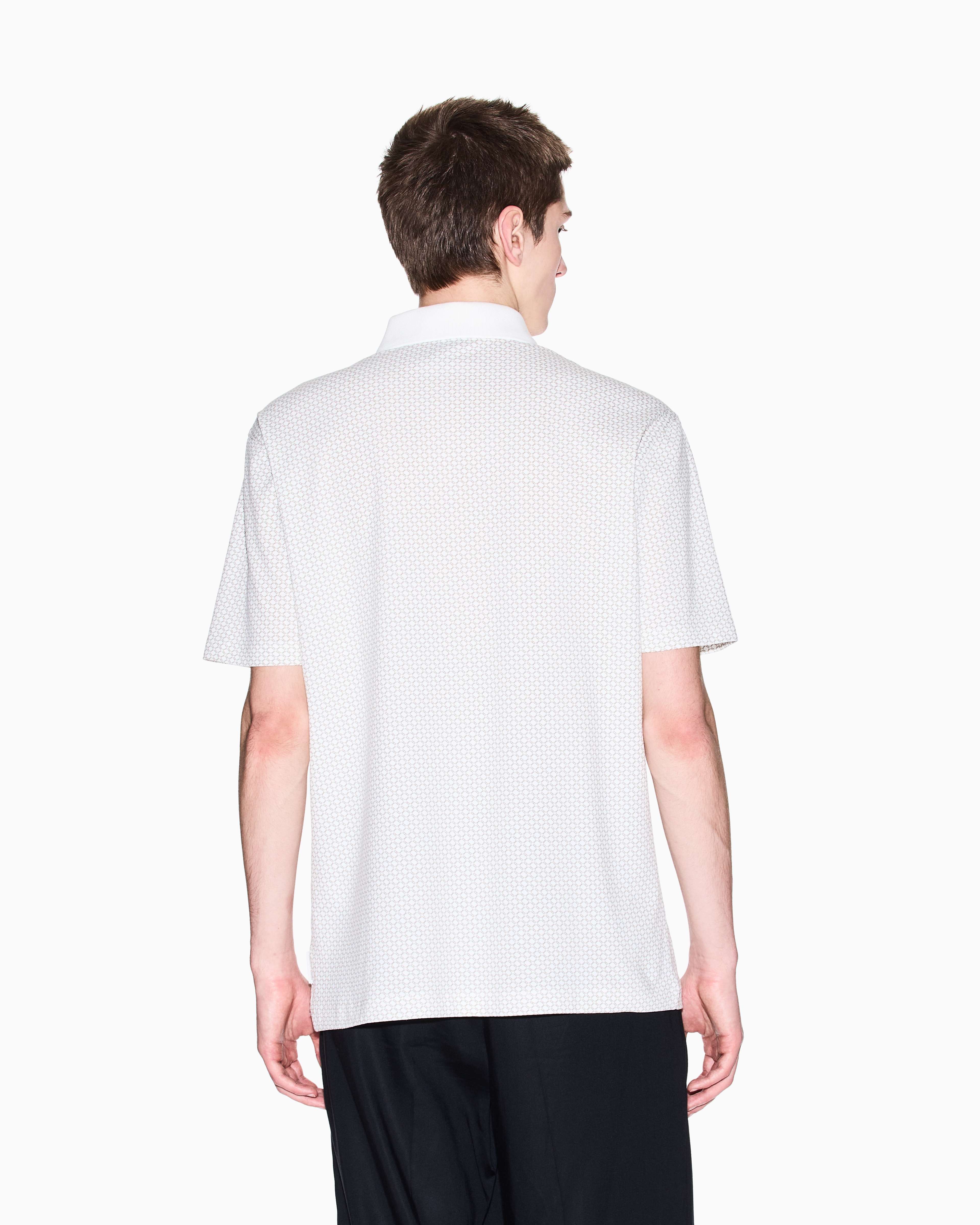 Armani Exchange - Regular fit polo shirt stretch jersey, Man, White, Size: