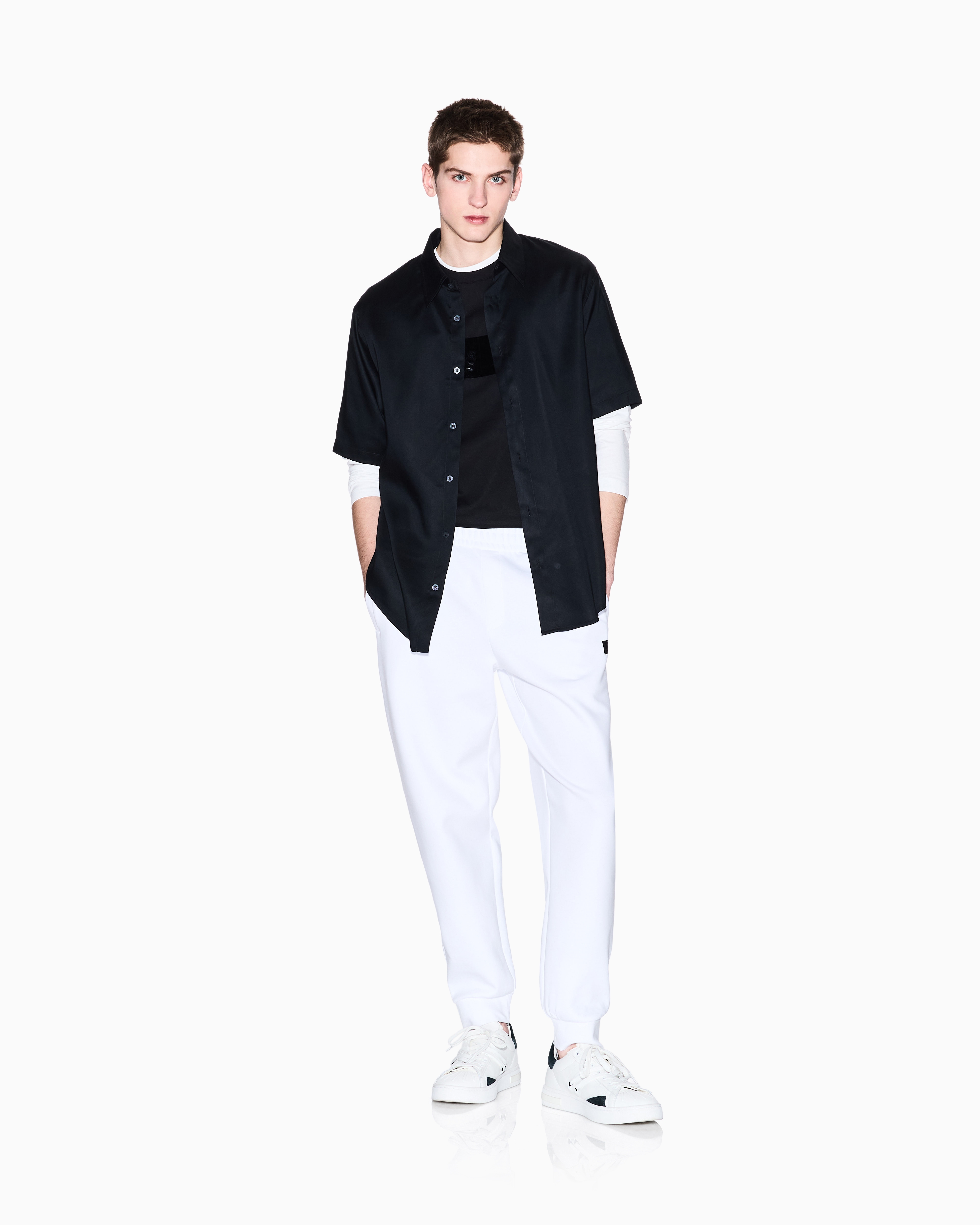 Armani Exchange -  Logo Joggers, Man, White, Size: