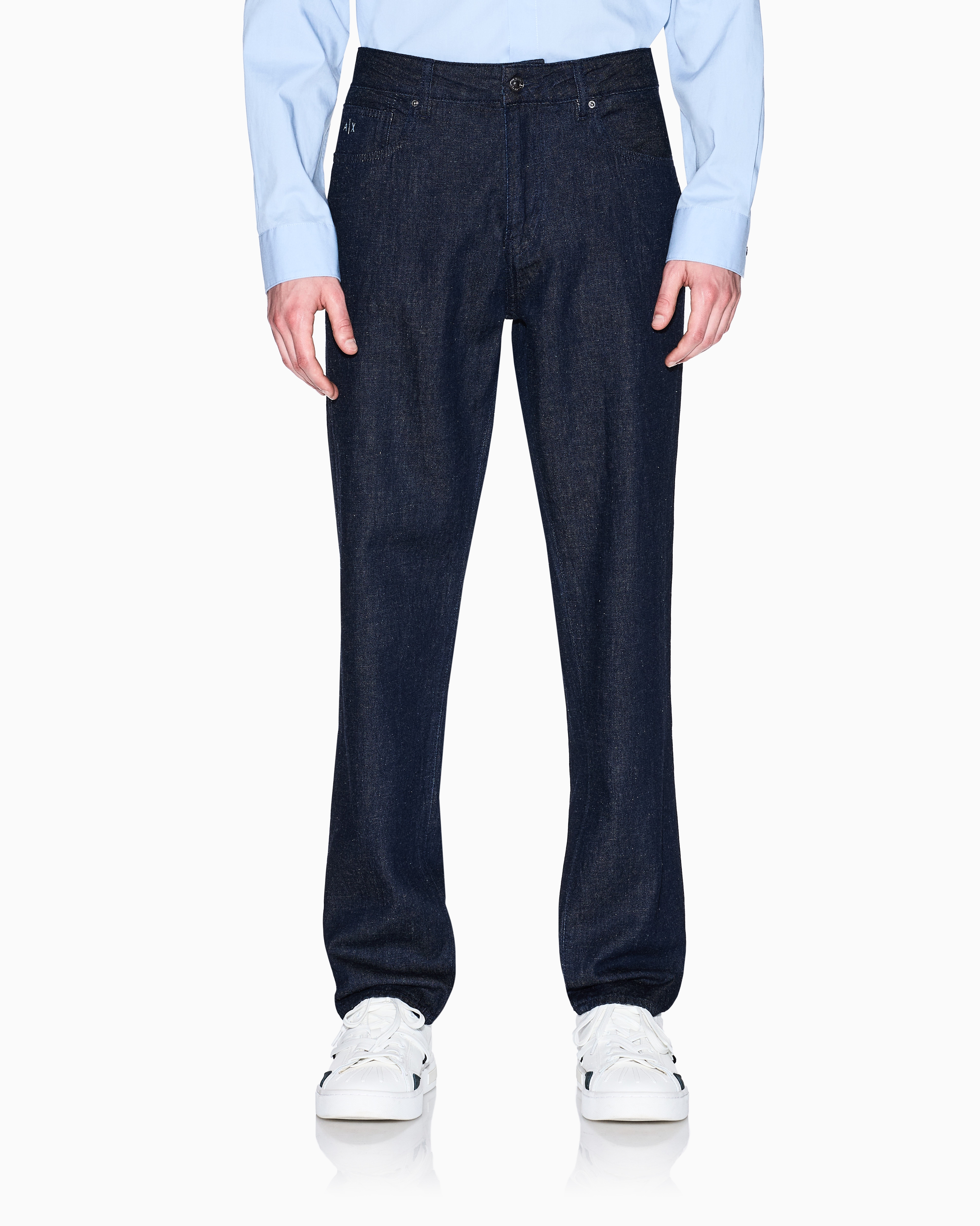 Armani Exchange -  J13 slim fit jeans cotton denim, Man, Blue, Size: