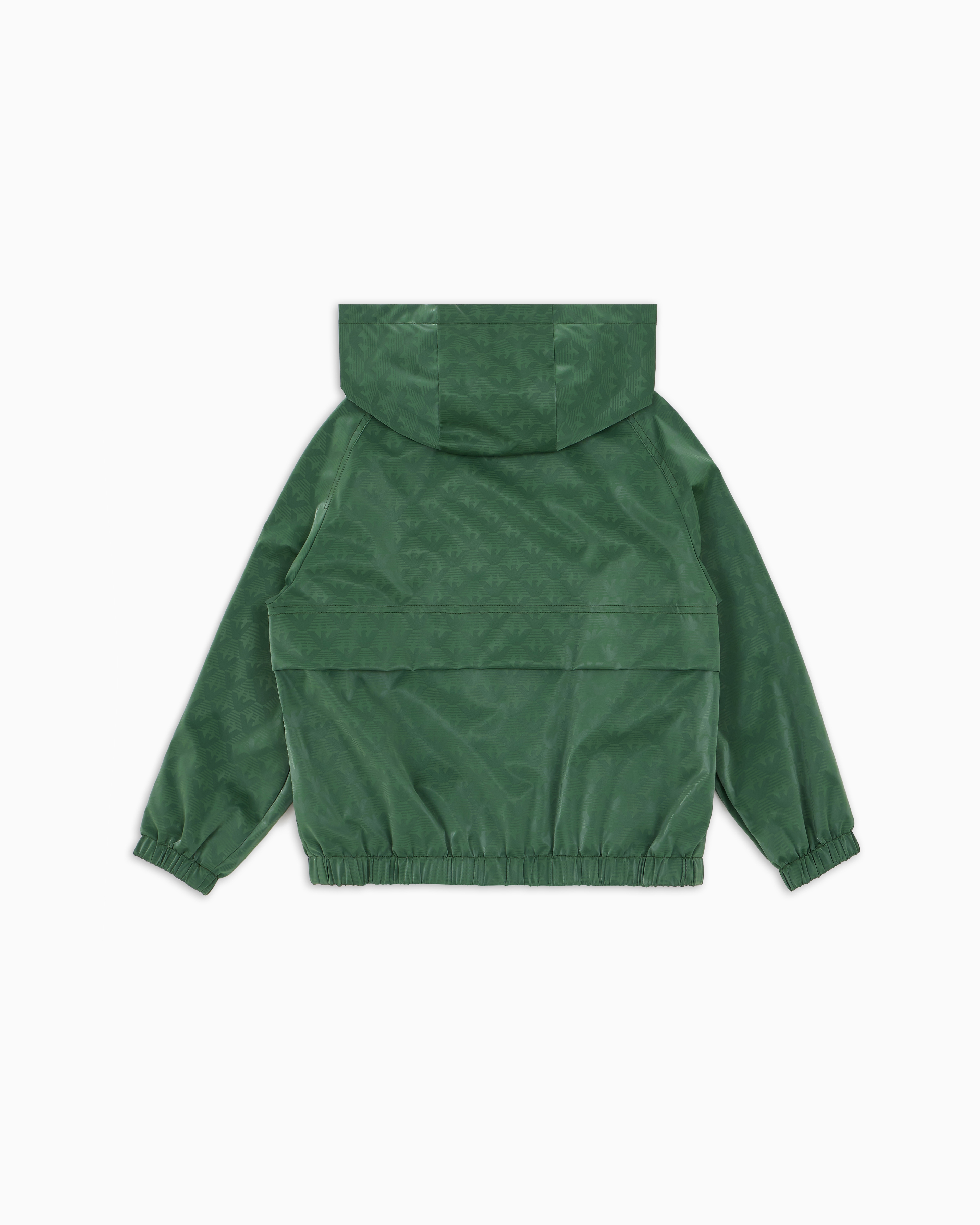エンポリオアルマーニ アウタージャケット　KIDS Nylon hooded blouson with all-over eagle | Emporio Armani