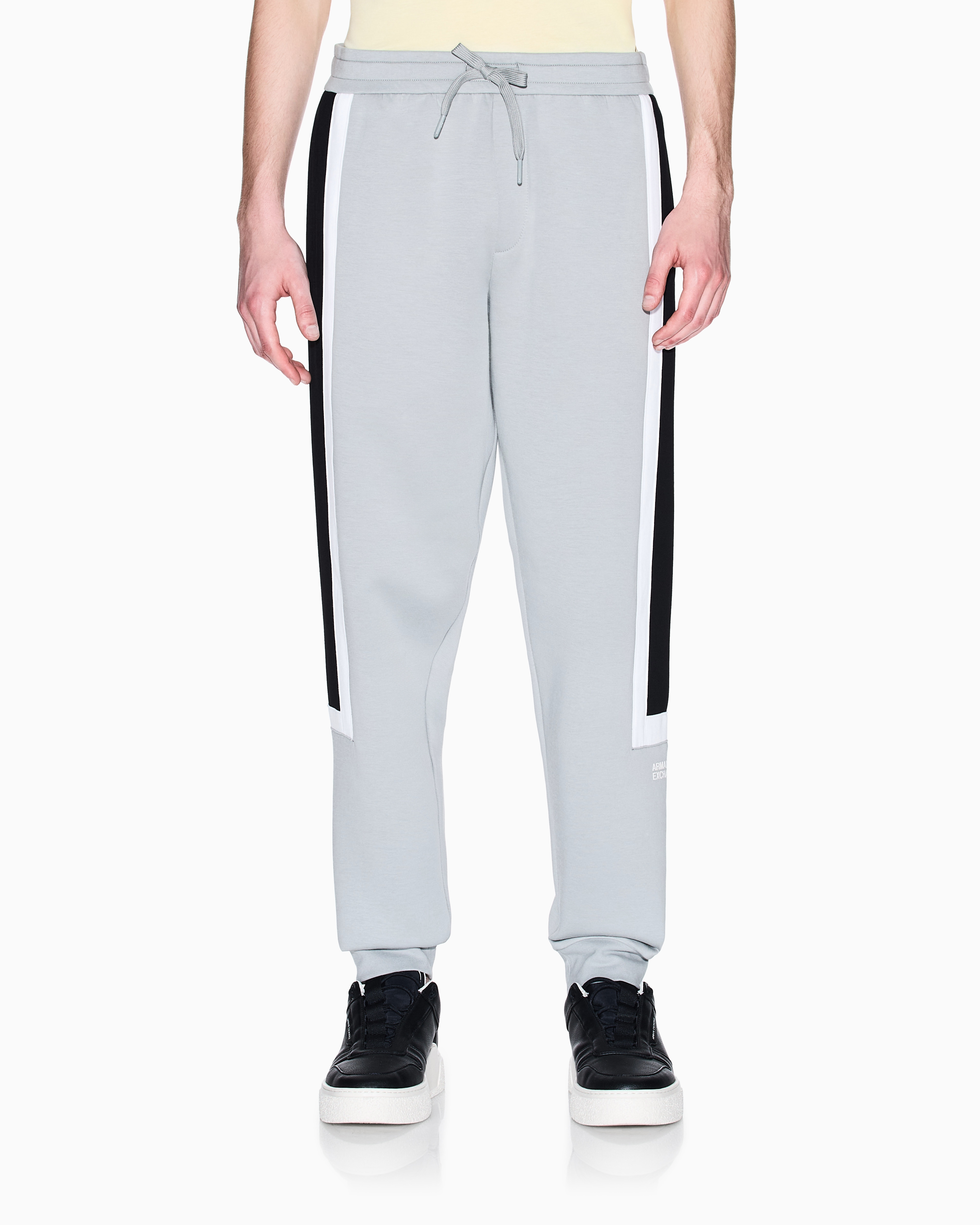 Armani Exchange - Jogger pants with contrasting stripes, Man, Grey, Size: