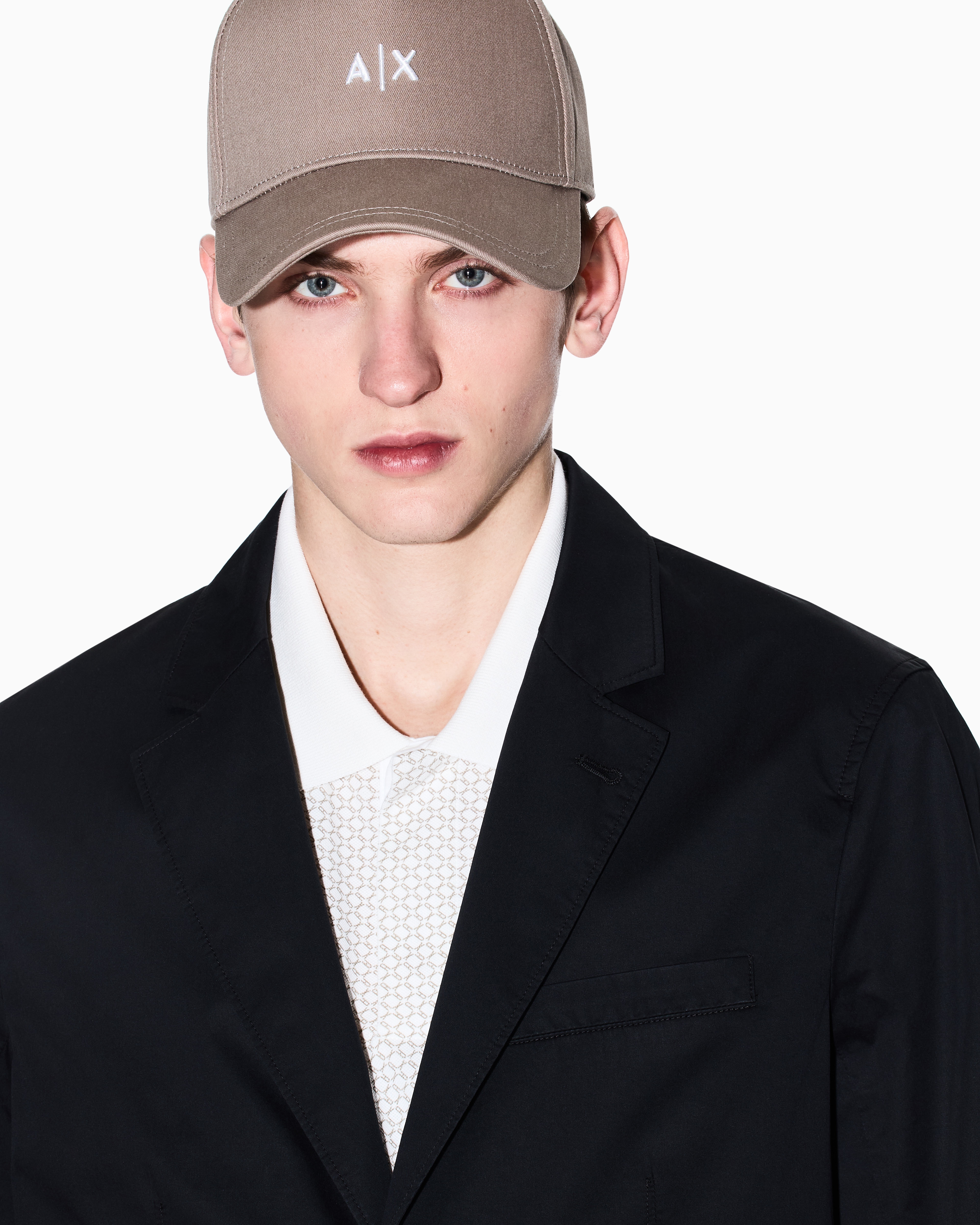 Armani Exchange - Single-breasted cotton twill jacket, Man, Black, Size: