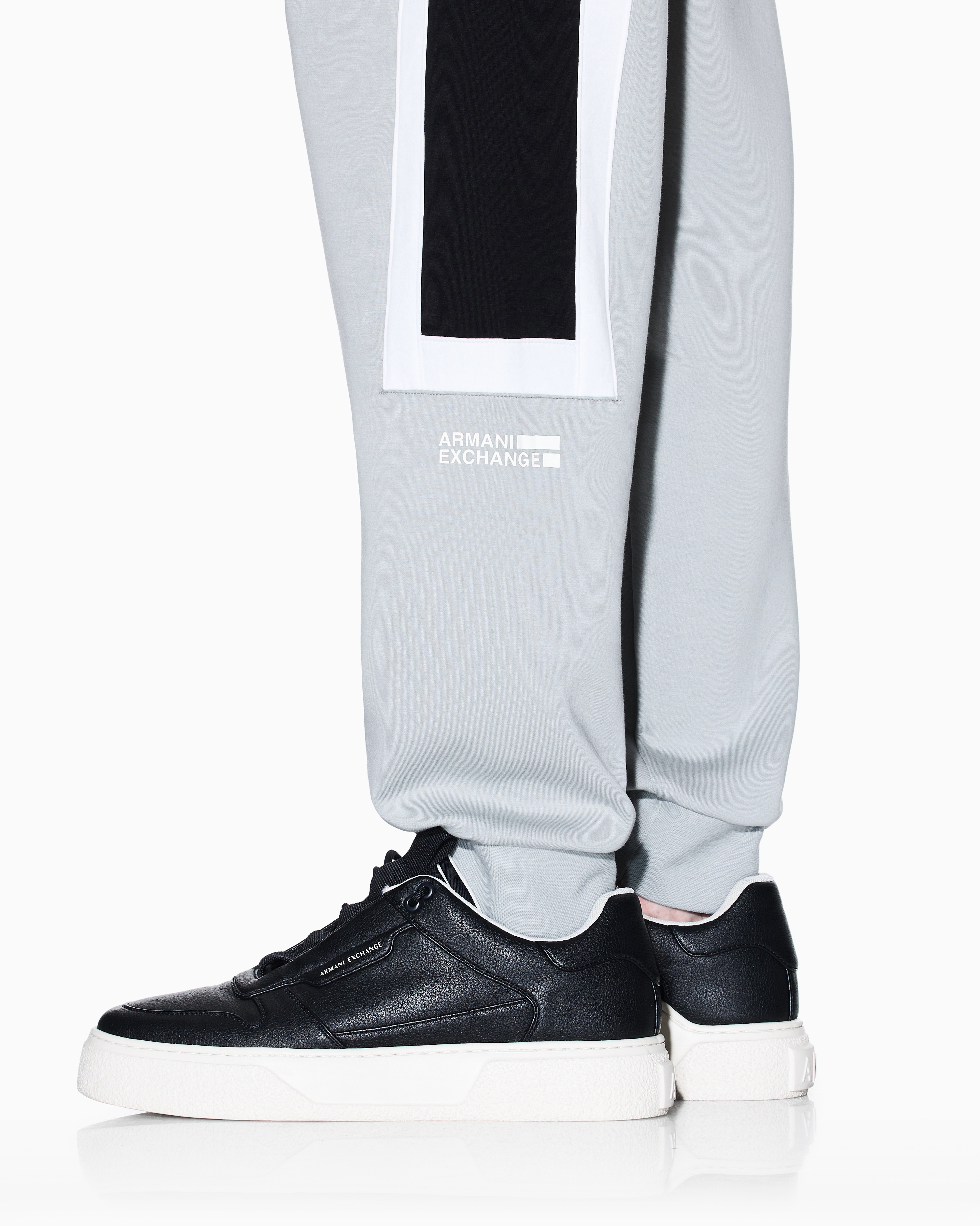Armani Exchange - Jogger pants with contrasting stripes, Man, Grey, Size: