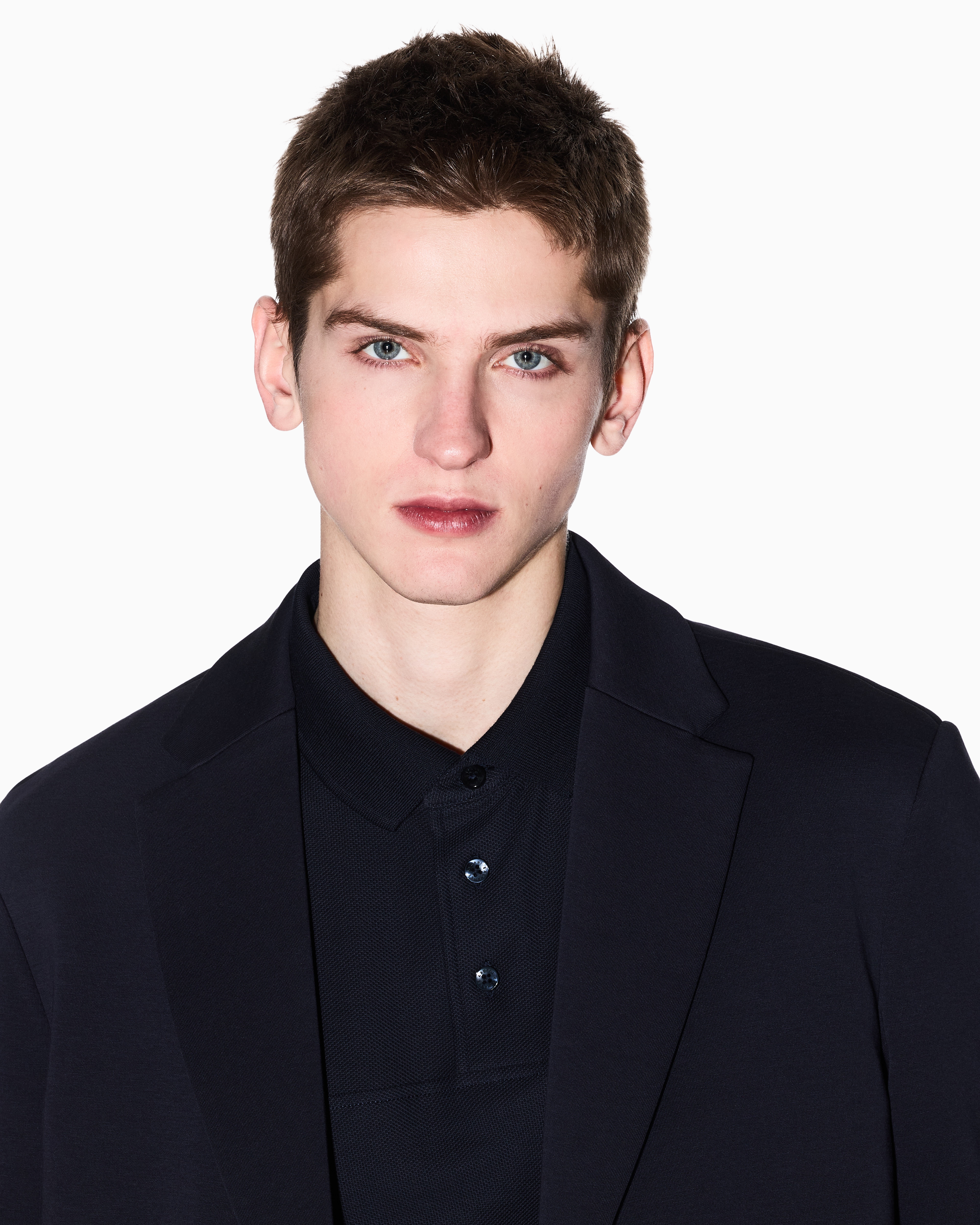 Armani Exchange - Regular fit pique polo, Man, Navy Blue, Size: