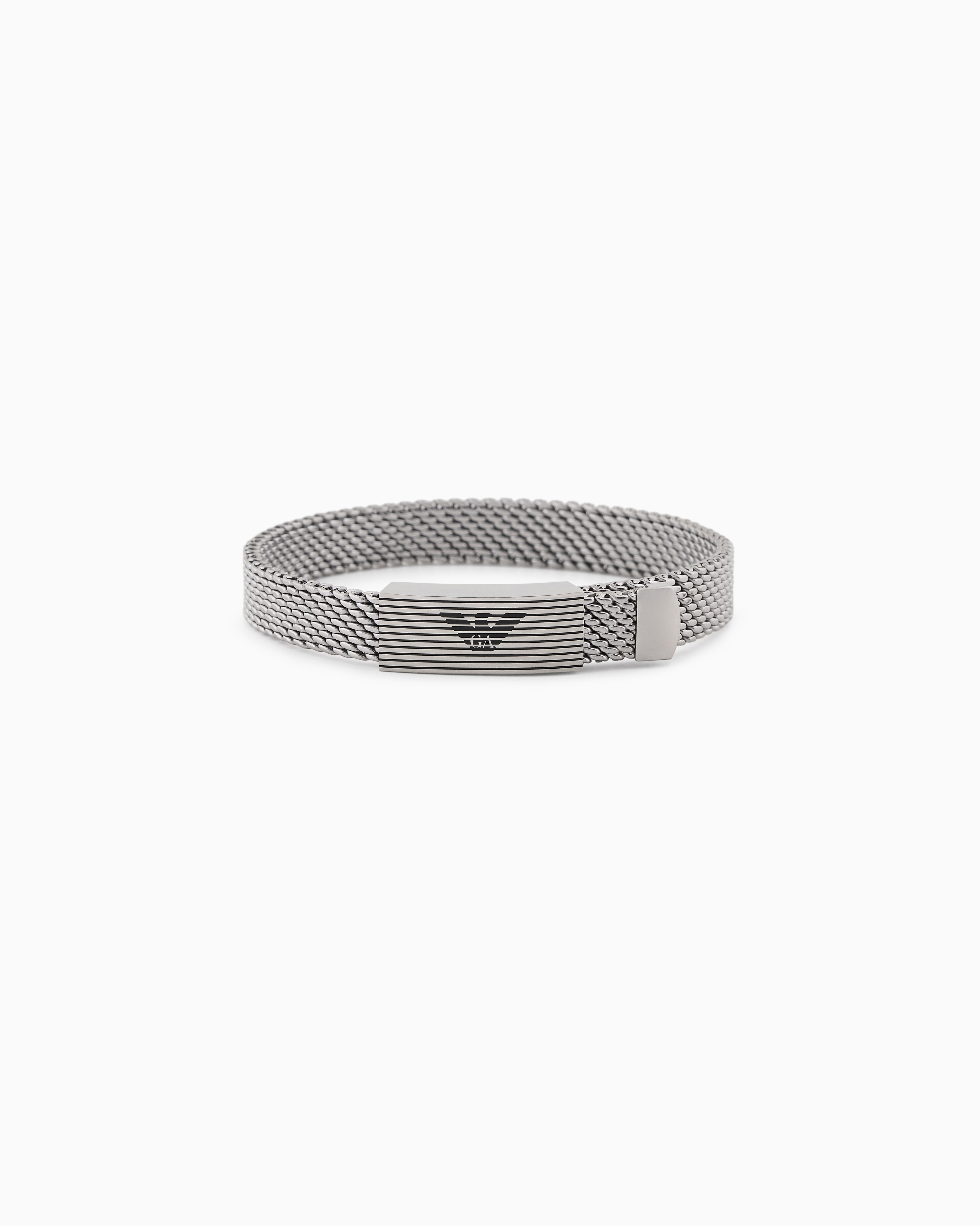 Emporio Armani -  Stainless Steel Mesh Bracelet, Man, Multicoloured, Size: TU