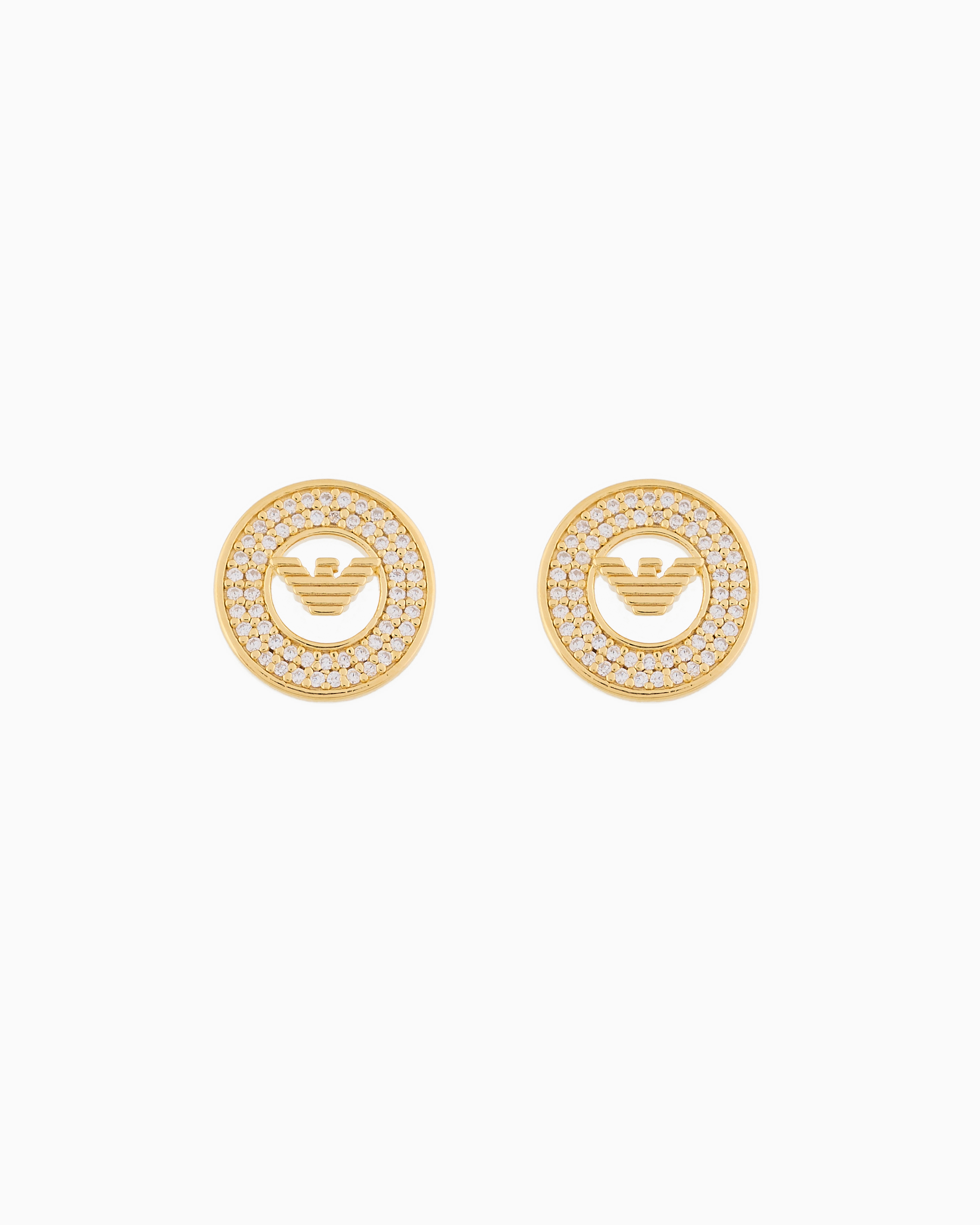 Emporio Armani -  Gold-Tone Sterling Silver Stud Earrings, Woman, Multicolored, Size: TU