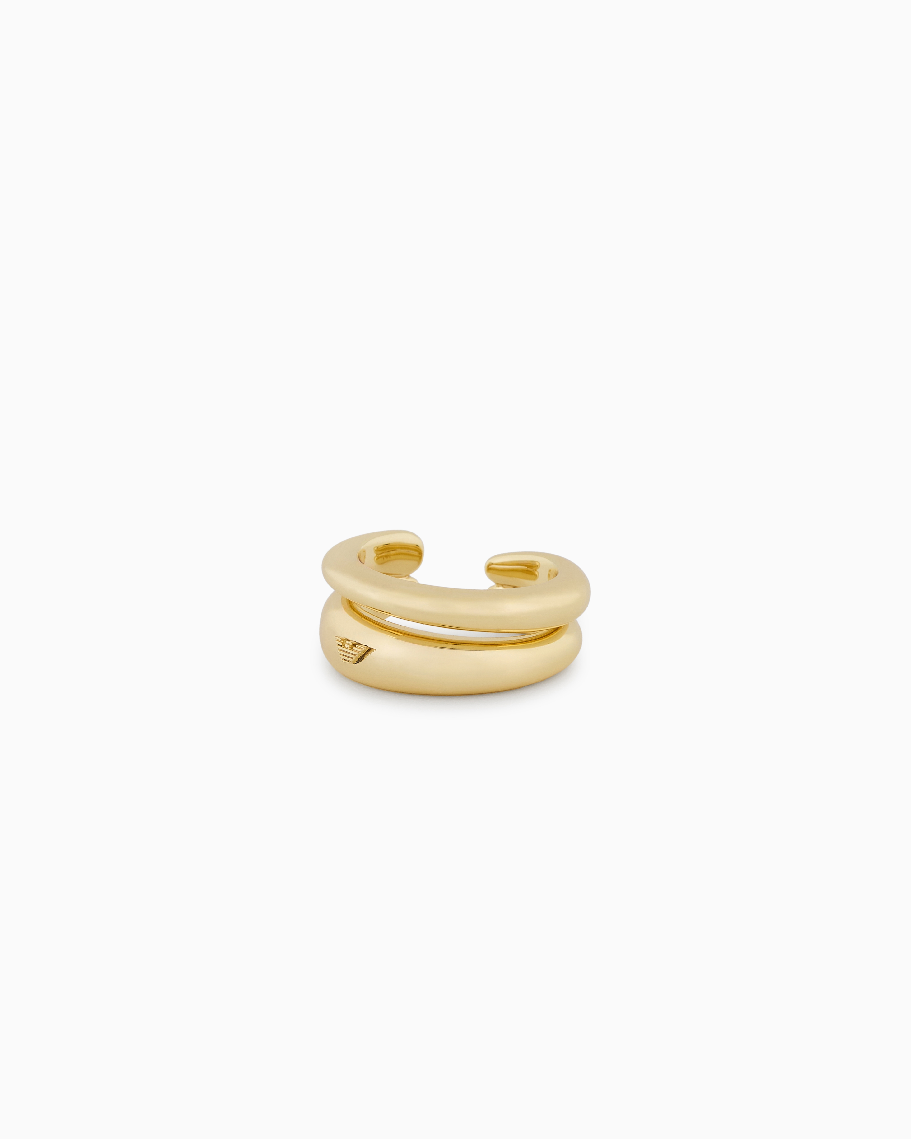 Emporio Armani -  Gold-Tone Brass Center Focal Ring, Woman, Multicoloured, Size: