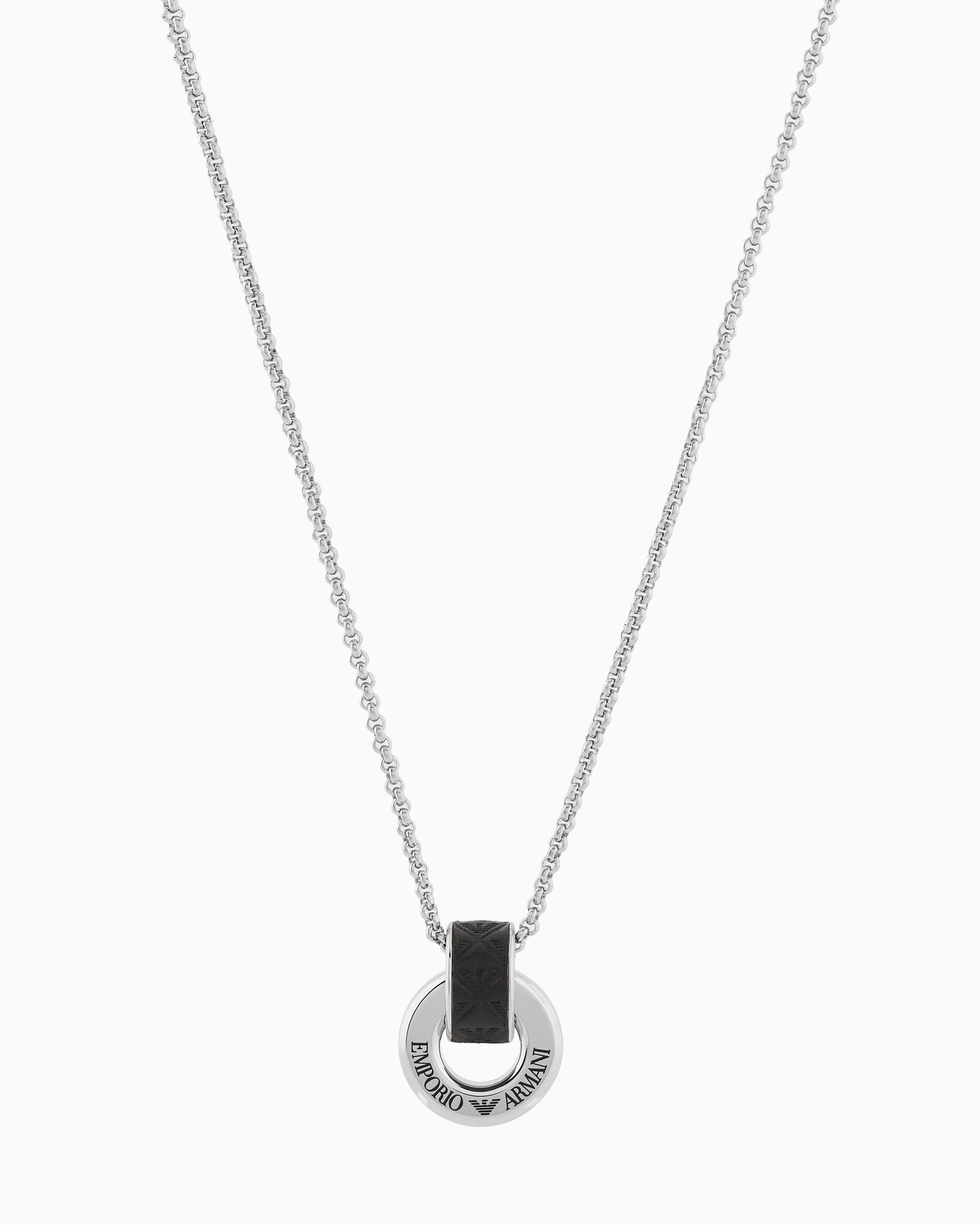 Emporio Armani -  Stainless Steel Pendant Necklace, Man, Multicoloured, Size: TU