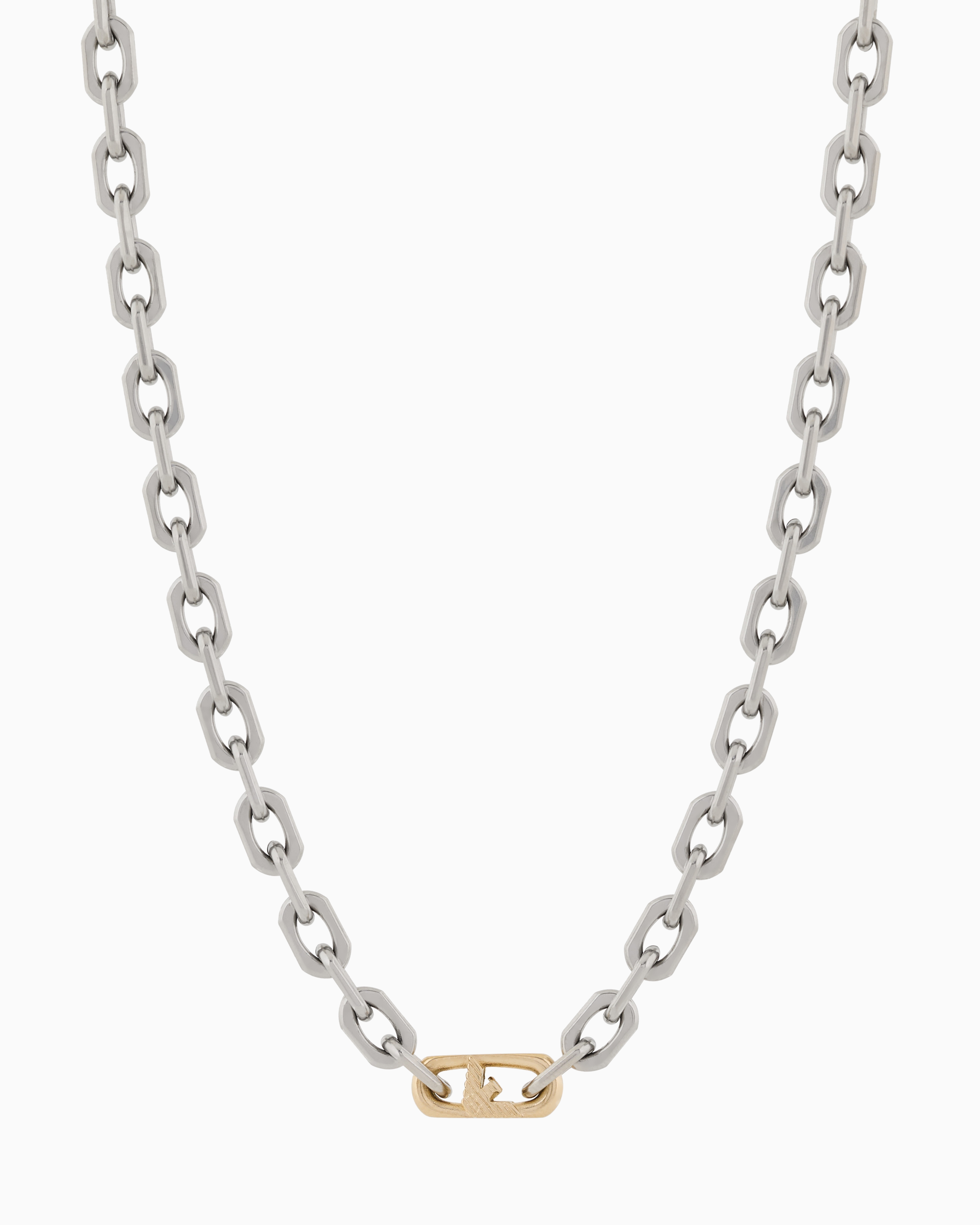 チェーンネックレス ツートン ステンレススチール | Emporio Armani