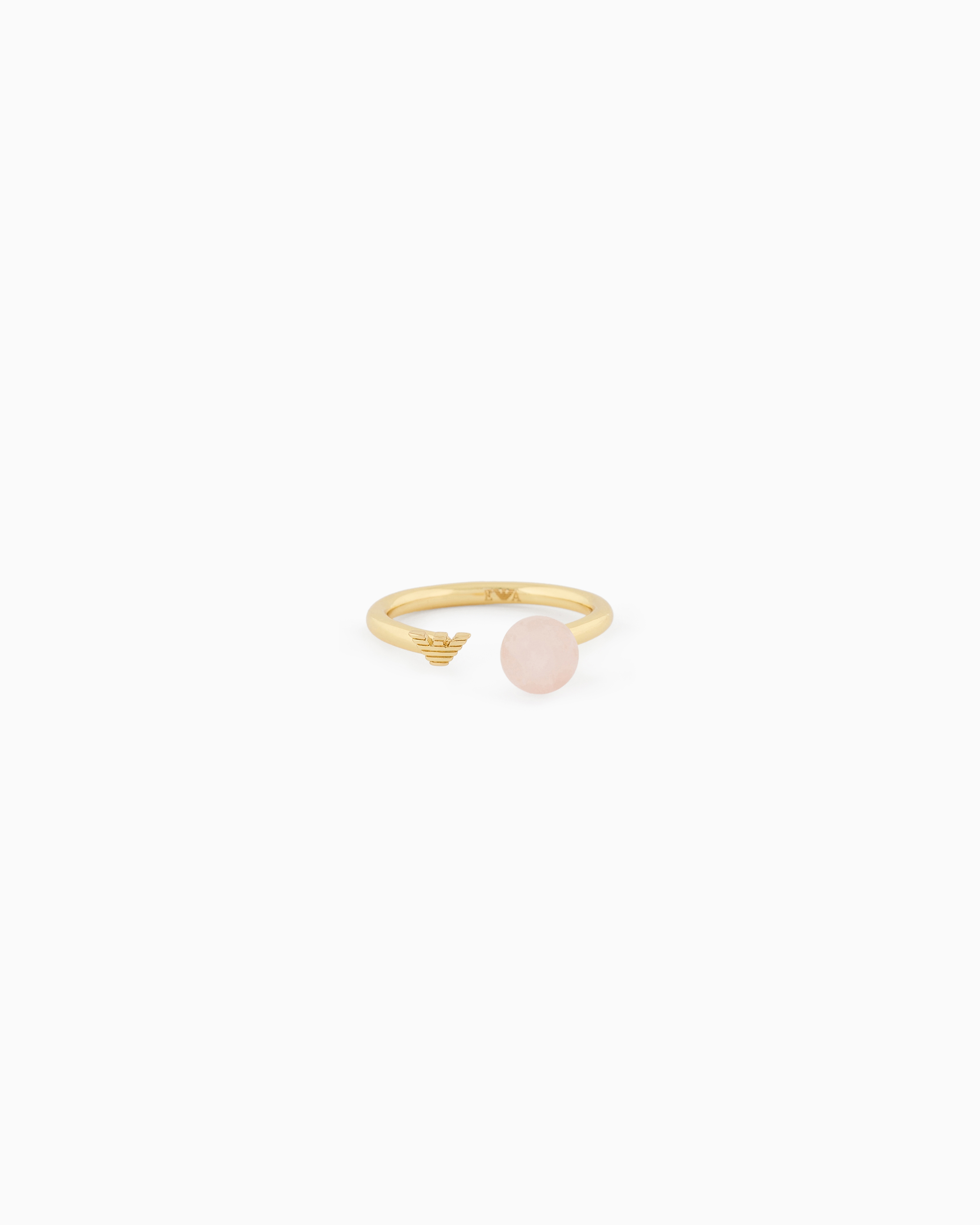 Emporio Armani -  Gold-Tone Brass Center Focal Ring, Woman, Multicoloured, Size: