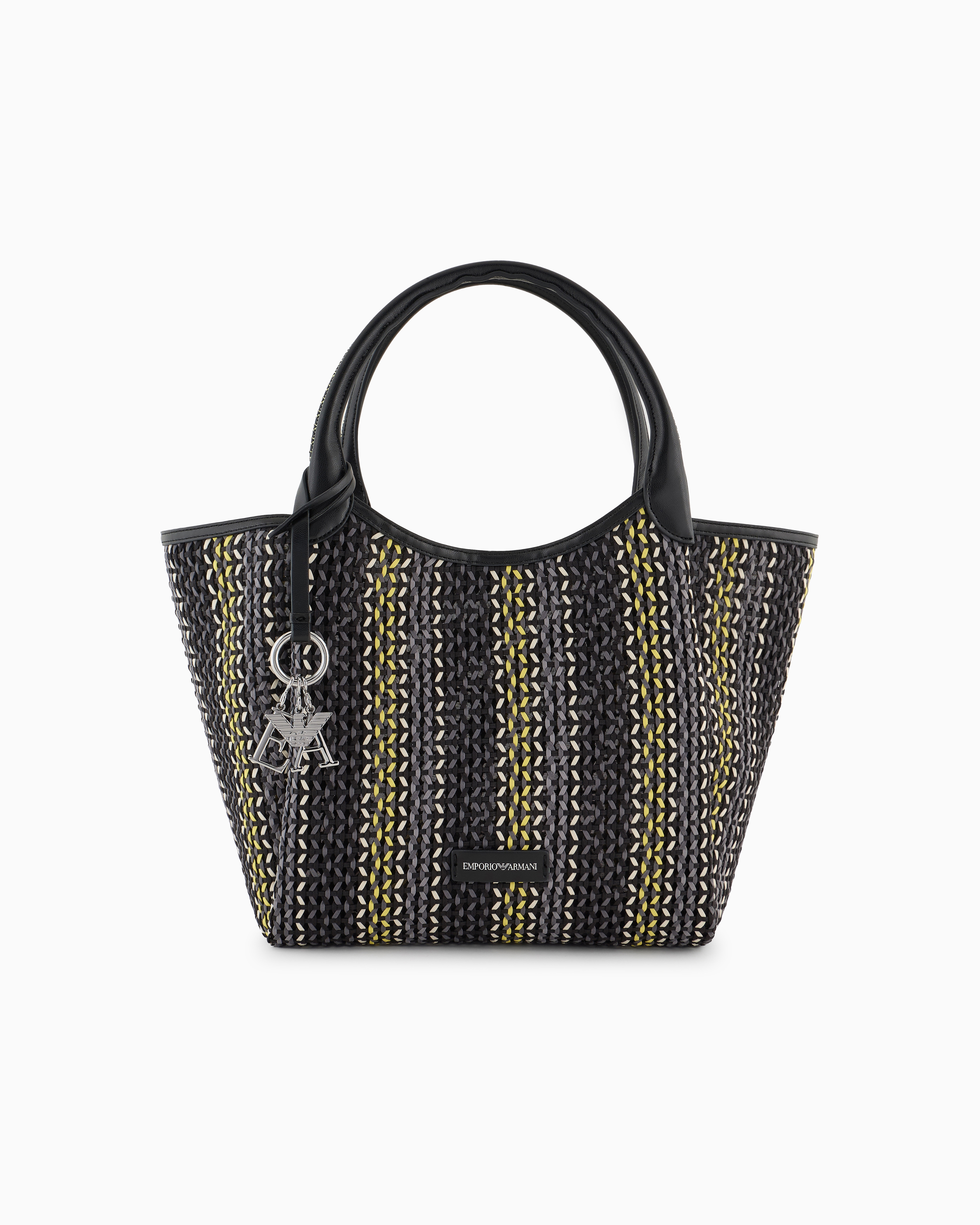 トートバッグ Emporio Armani Multicolor Woven Shopping Bag Emporio Armani Multicolor Woven Shopping Bag Tote Bag | THE LIST