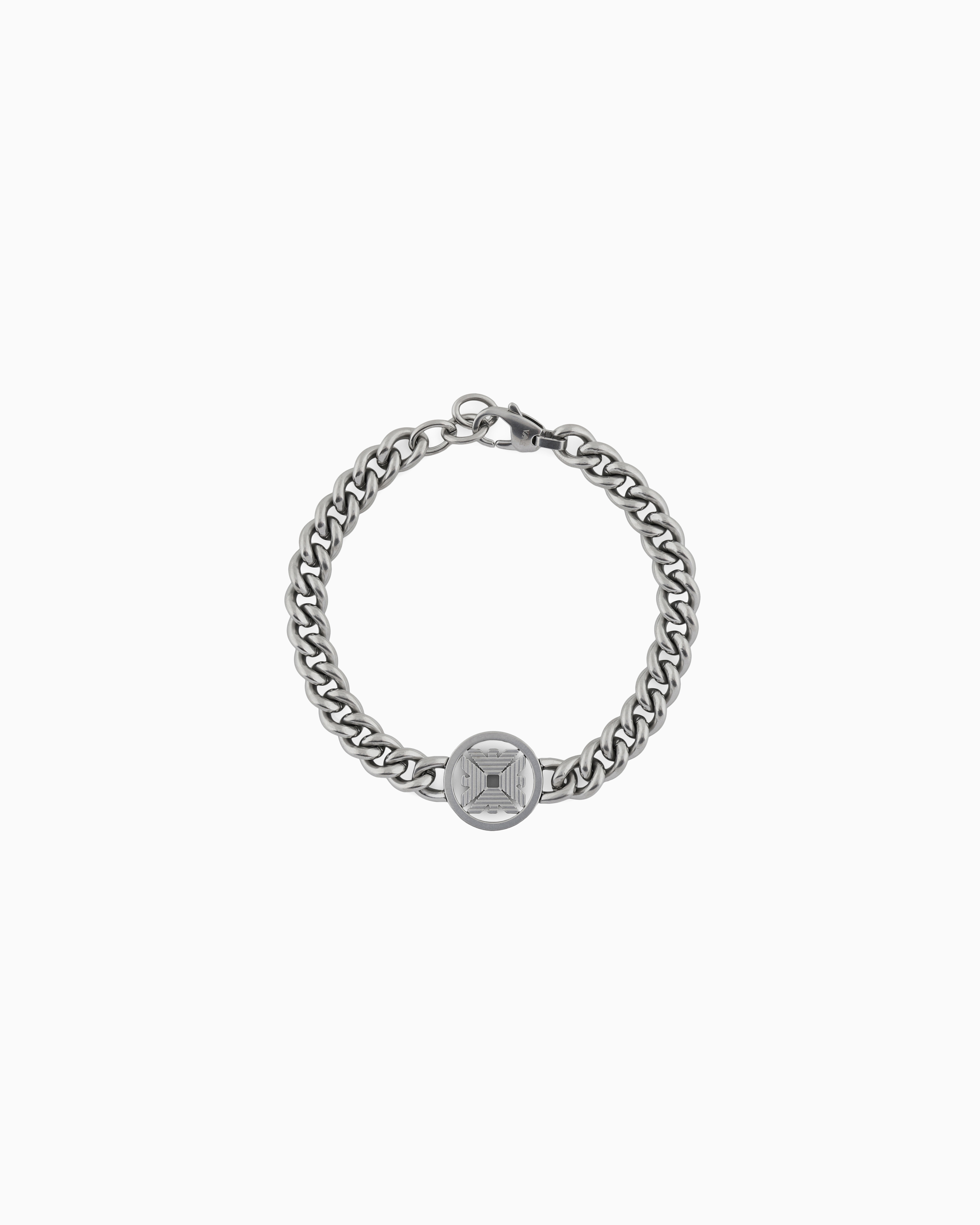 Emporio Armani - Stainless Steel Chain Bracelet, Man, Multicoloured, Size: TU