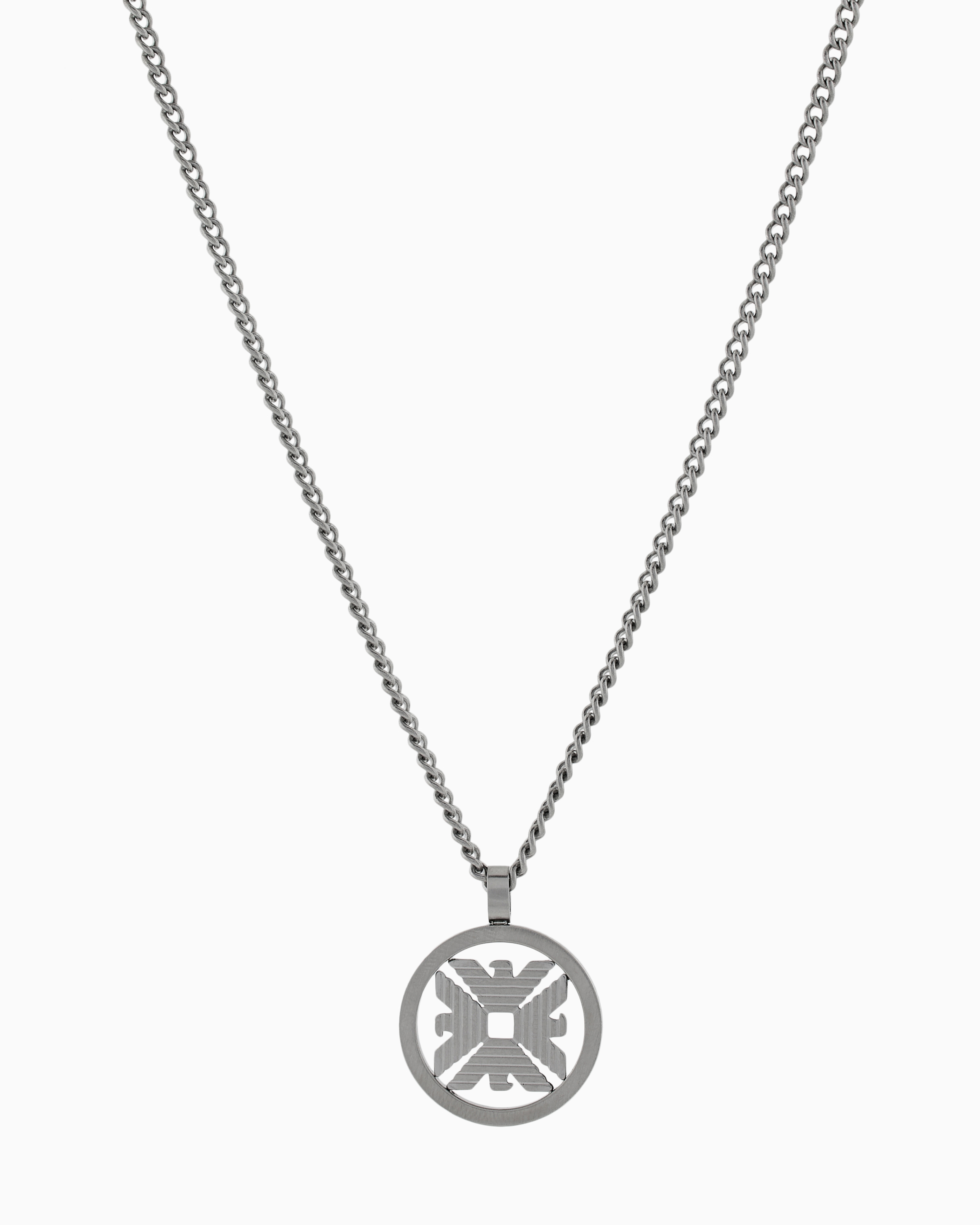 Emporio Armani - Stainless Steel Pendant Necklace, Man, Multicoloured, Size: TU