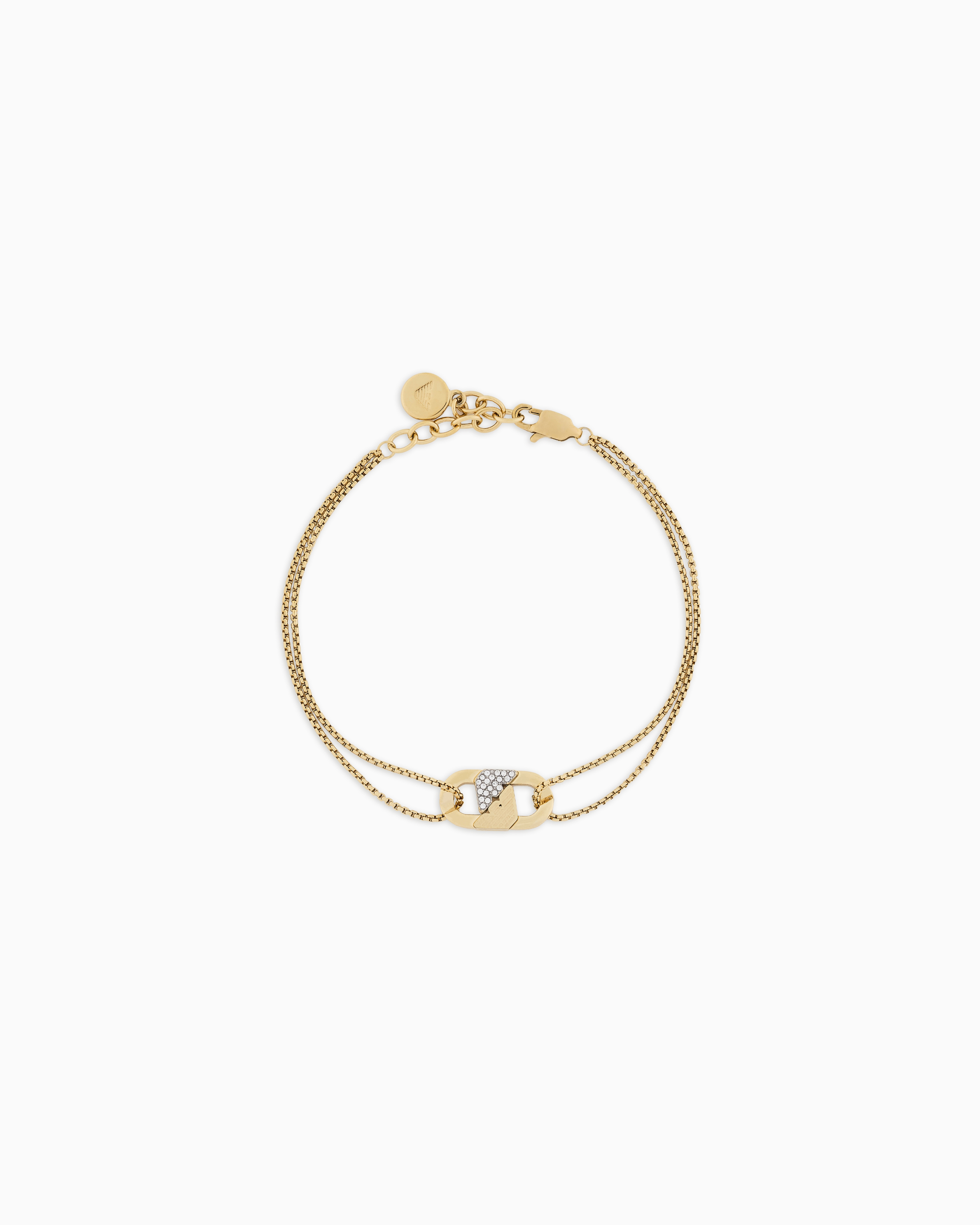 Emporio Armani -  Gold-Tone Stainless Steel ID Bracelet, Man, Multicolored, Size: TU