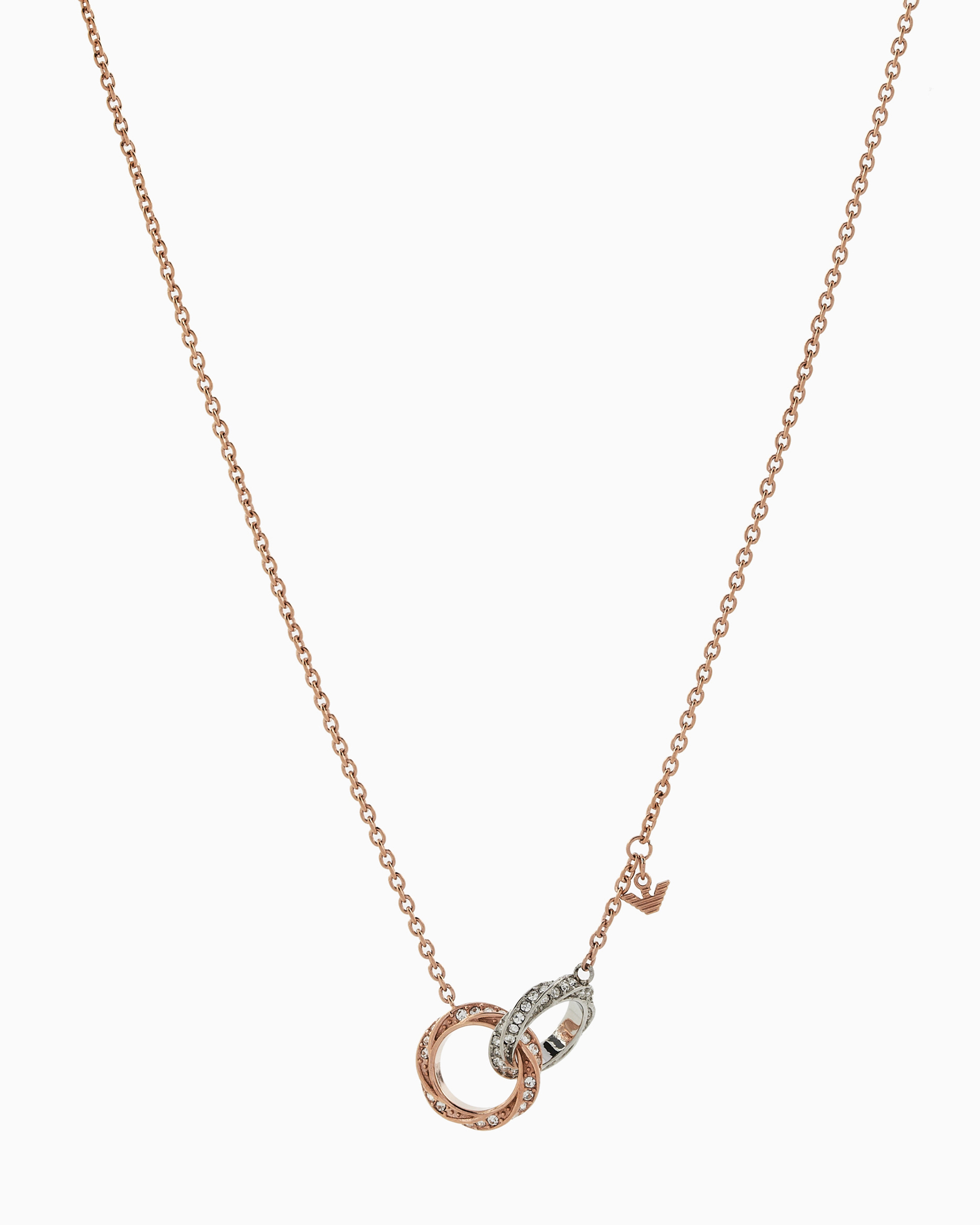 Emporio Armani -  Two-Tone Stainless Steel Chain Necklace, Woman, Multicoloured, Size: TU