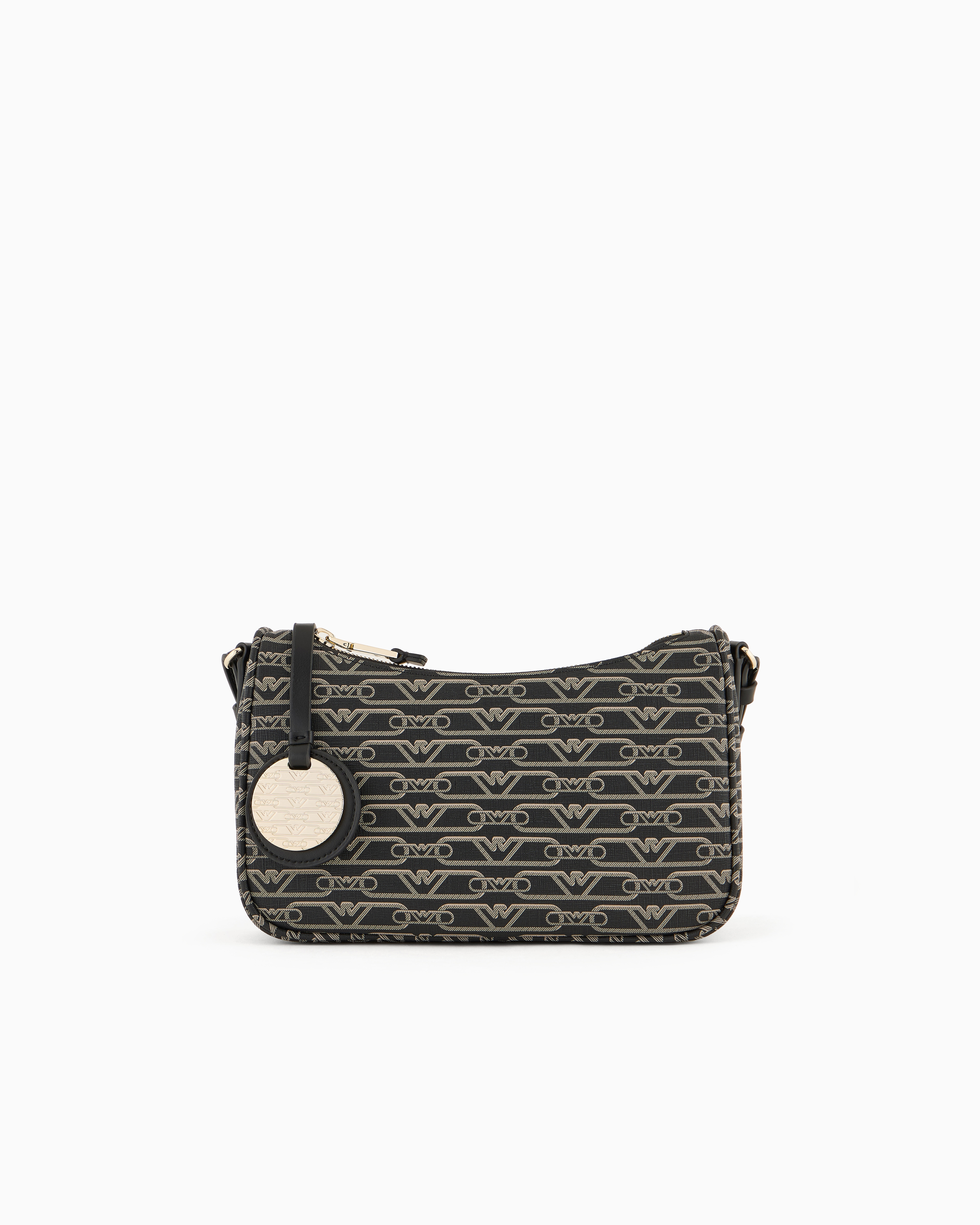 Bag with all-over monogram print | Emporio Armani