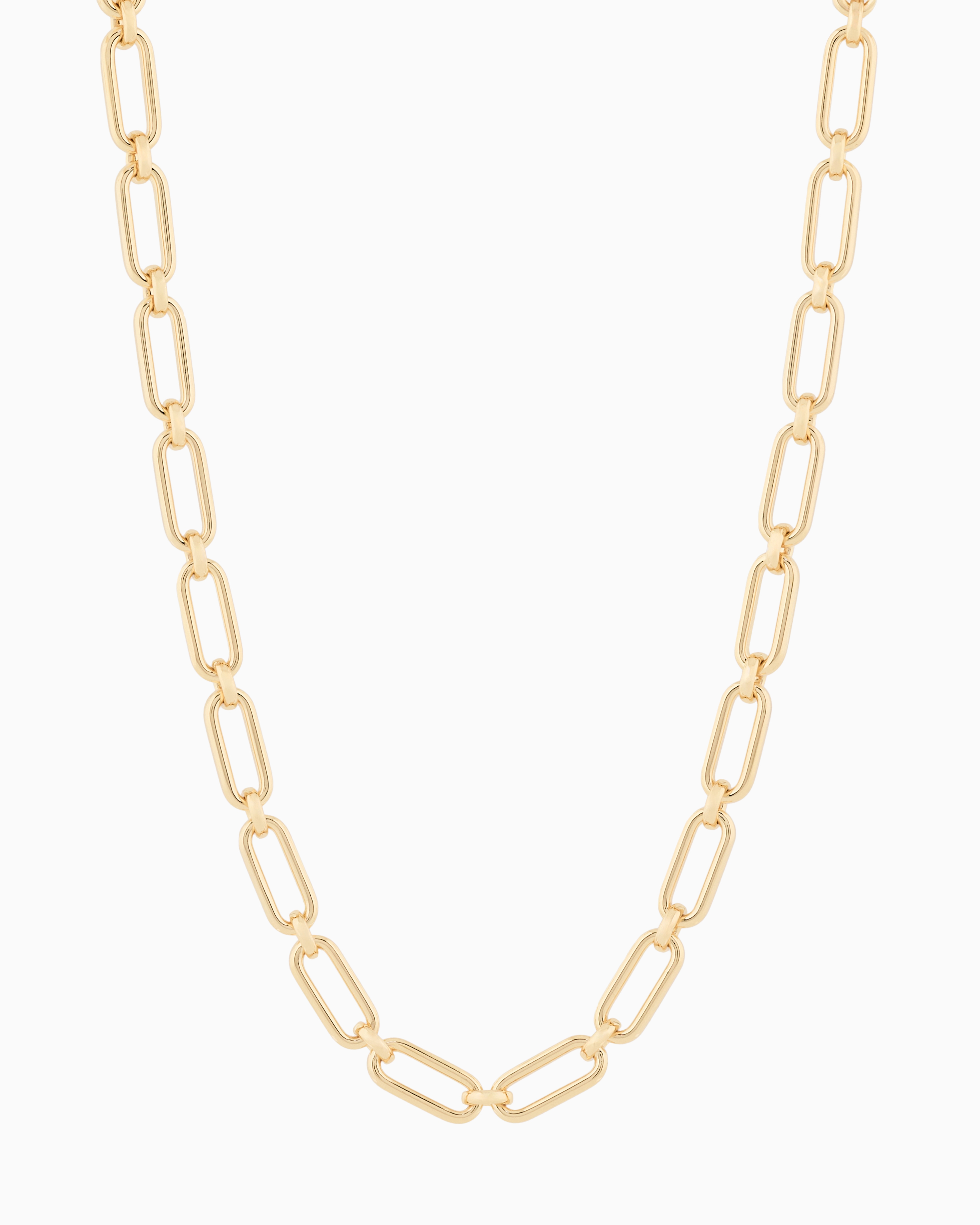 Emporio Armani Gold-tone Brass Chain Necklace In Multicoloured