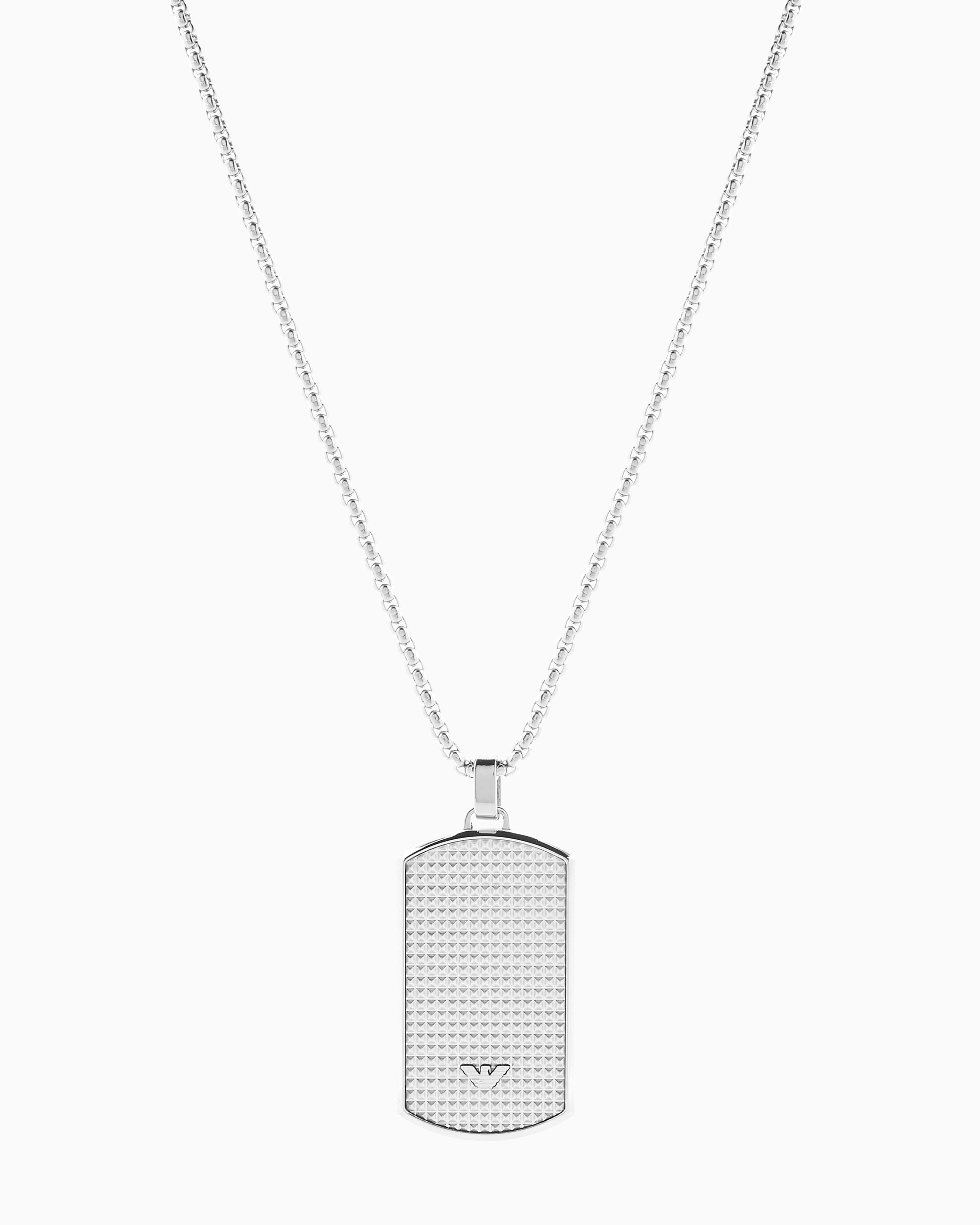 Stainless Steel Dog Tag Necklace | Emporio Armani