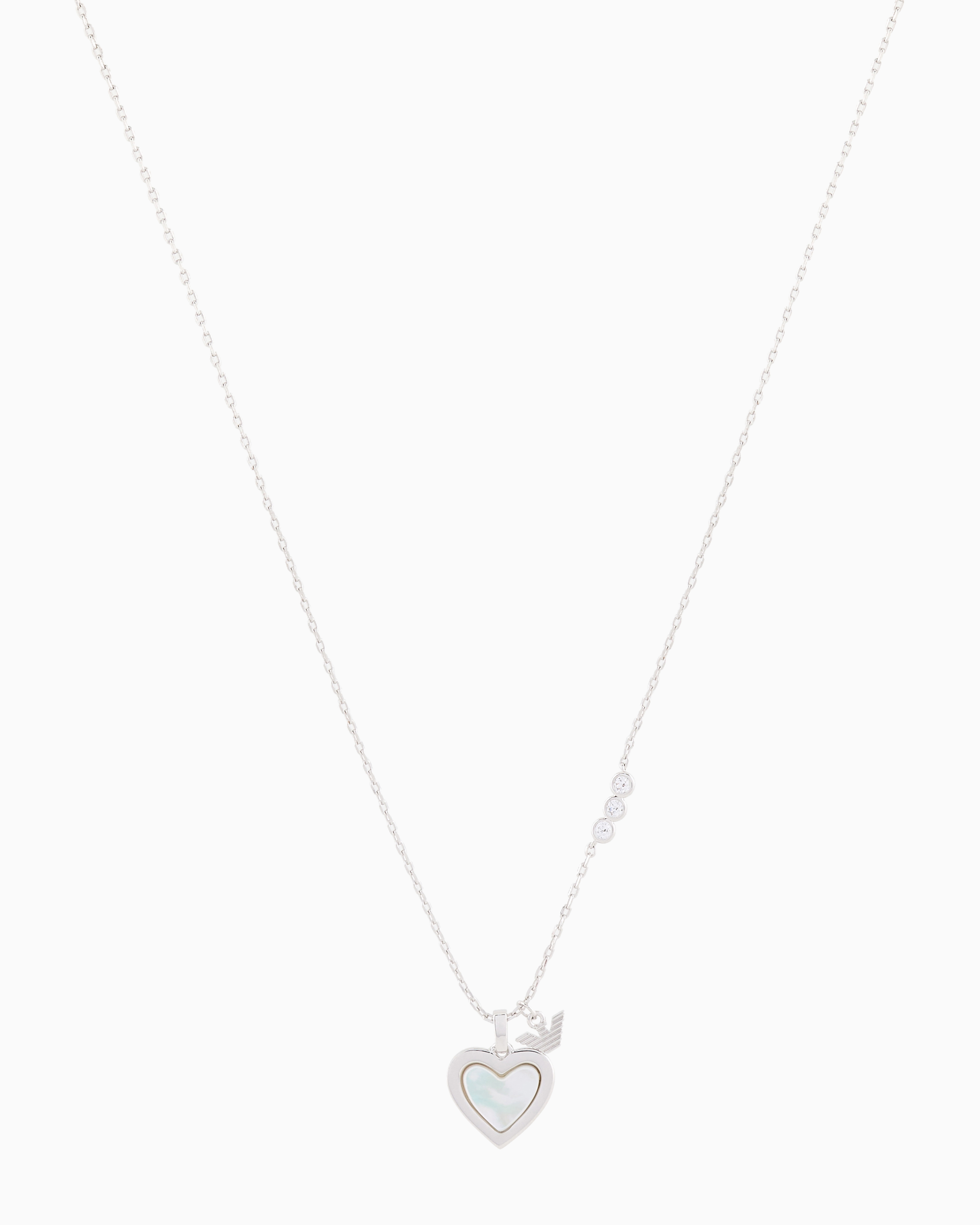 Emporio Armani -  Silver-Tone Brass Pendant Set, Woman, Multicoloured, Size: TU