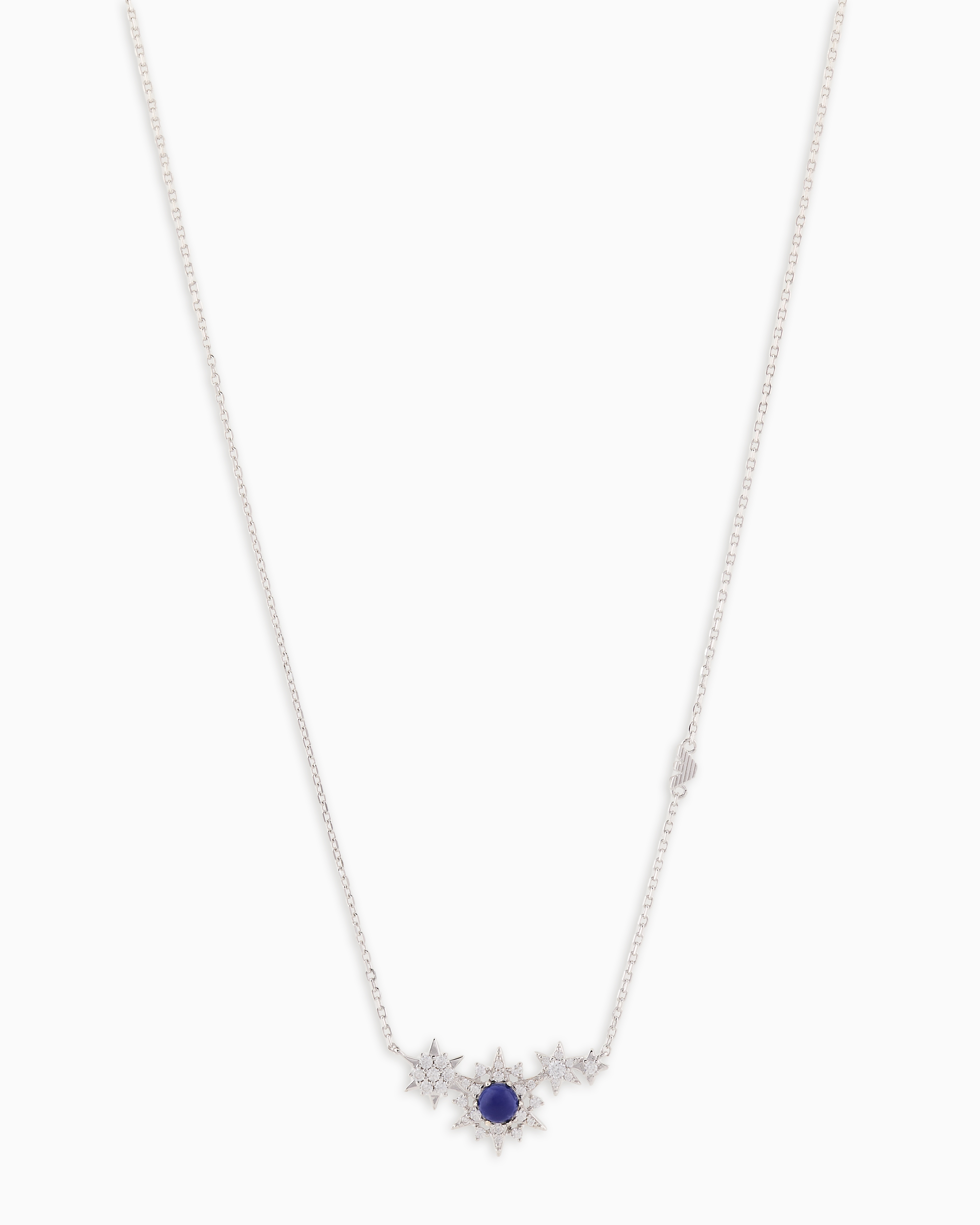 Emporio Armani -  Sterling Silver Station Necklace, Woman, Multicoloured, Size: TU