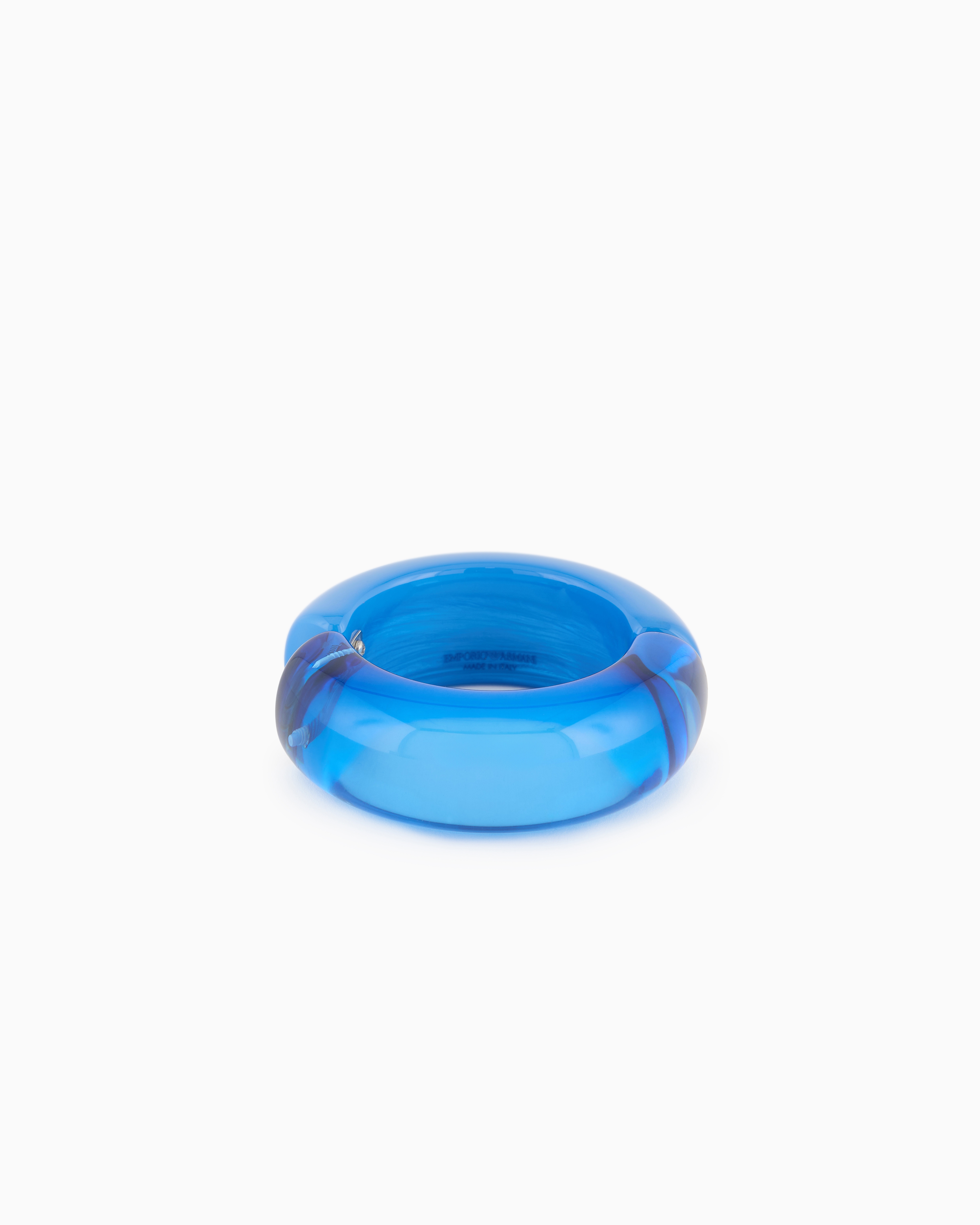 Emporio Armani - Circular bangle, Woman, Blue, Size: TU