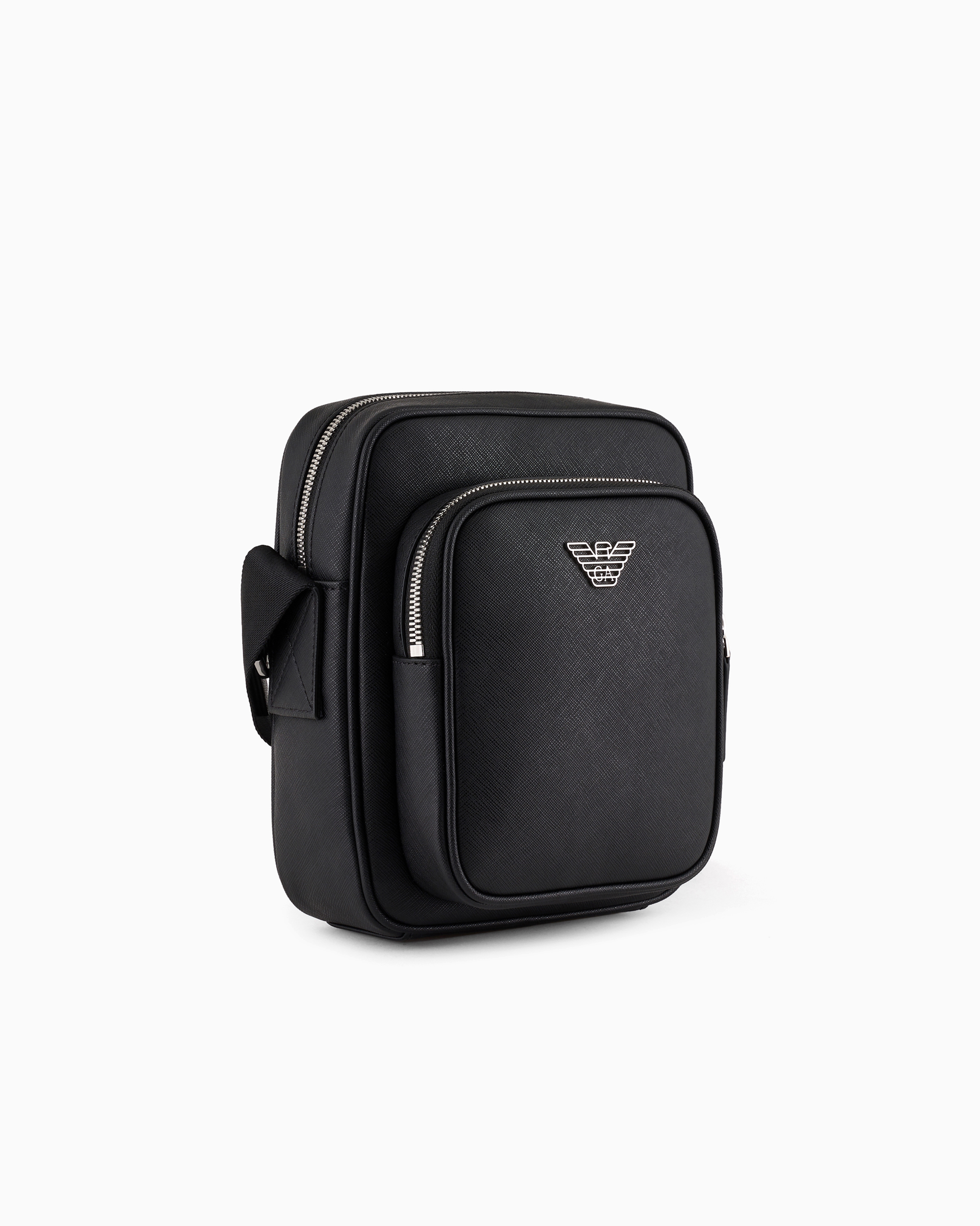 ■EMPORIO ARMANI■ウィーブレザー ショッピングバッグ ASV ショルダーバッグ 再生サフィアーノレザー イーグルプレート