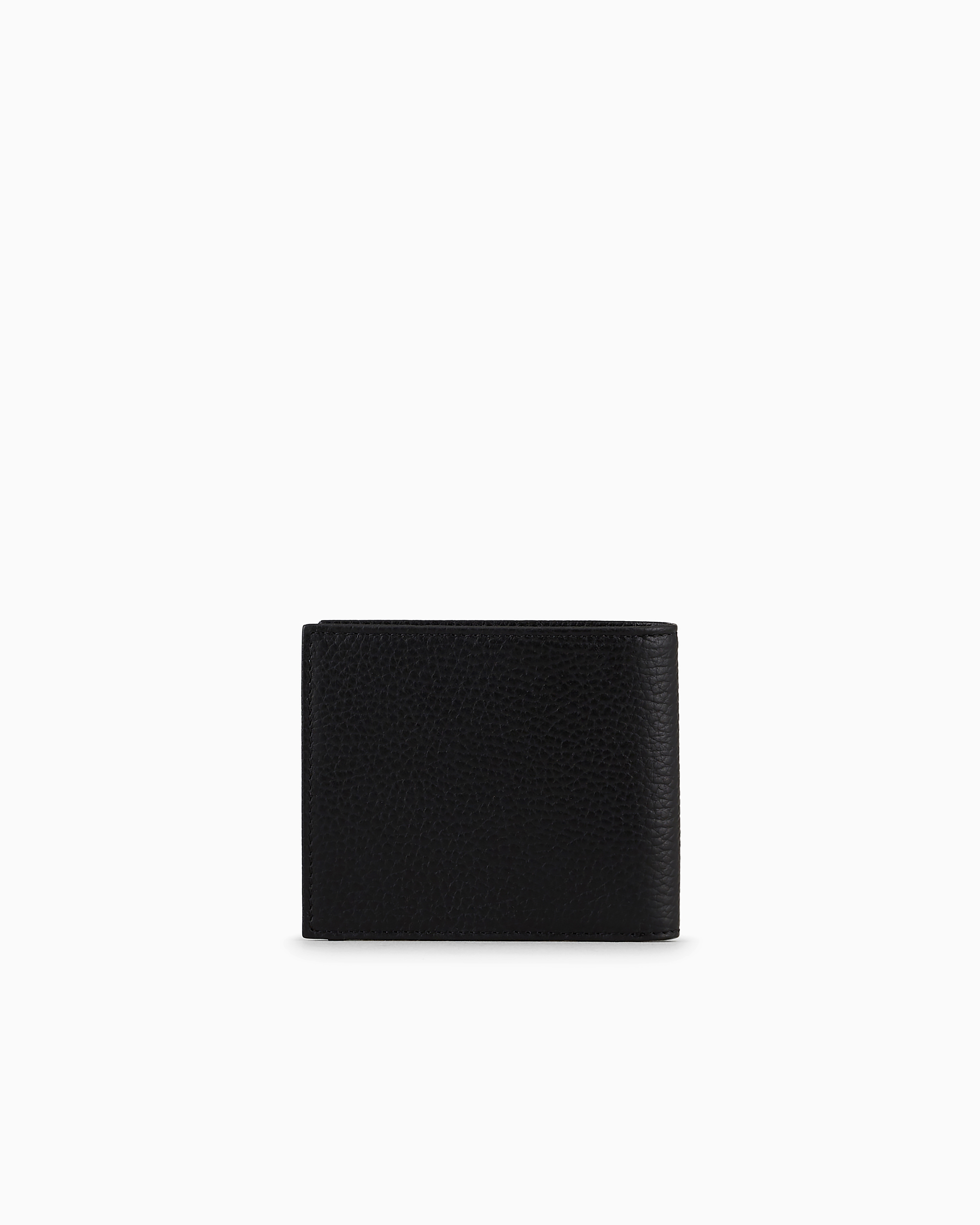 Tumbled leather wallet with coin pocket | Emporio Armani