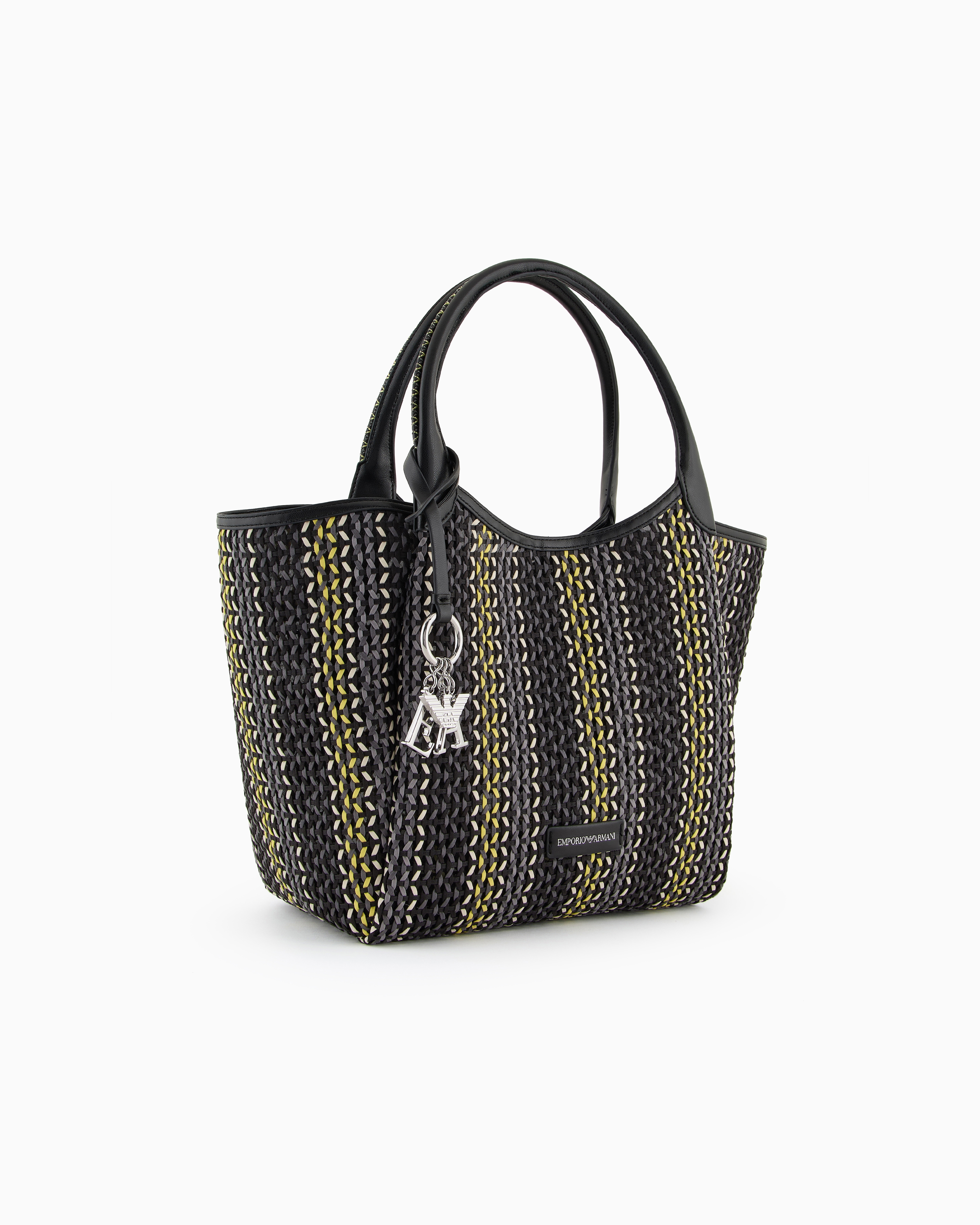 EMPORIO ARMANIダブルショルダーバッグバスケット織 undefined