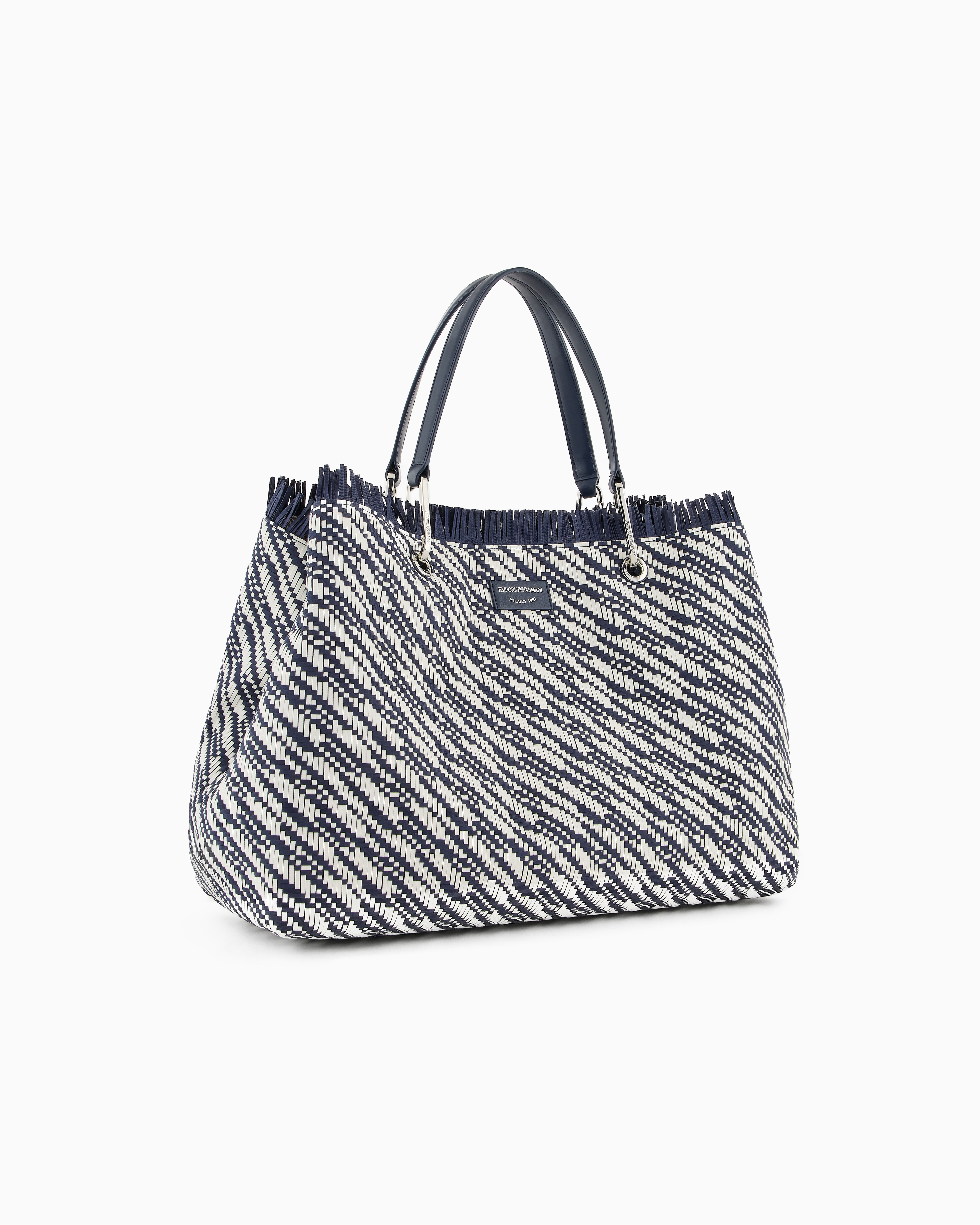 EMPORIO ARMANI◆MYEA ラージ バスケットウィーブ かごバッグ エンポリオ アルマーニのアイコン「MyEA」かごバッグ風の新作