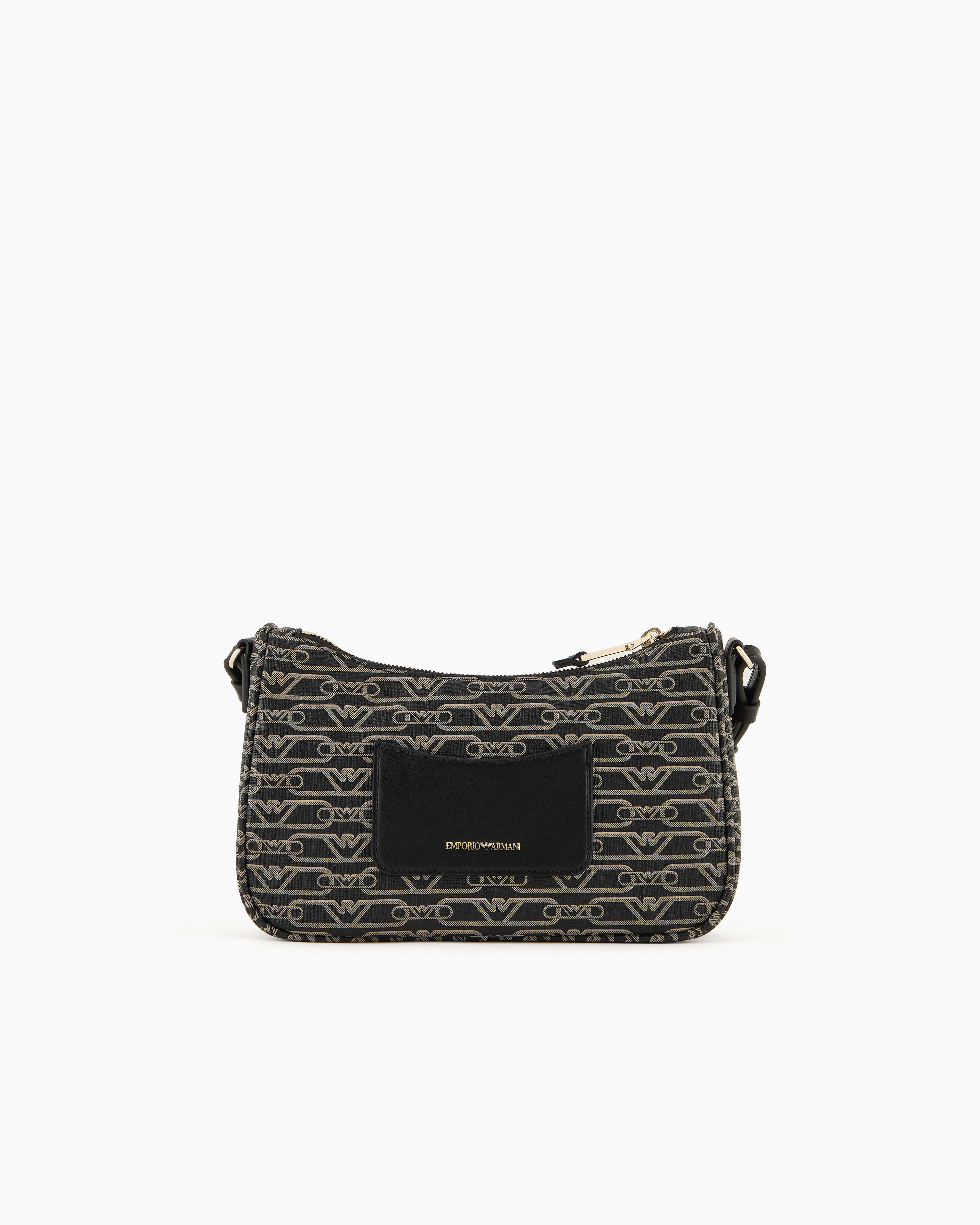 Bag with all-over monogram print | Emporio Armani