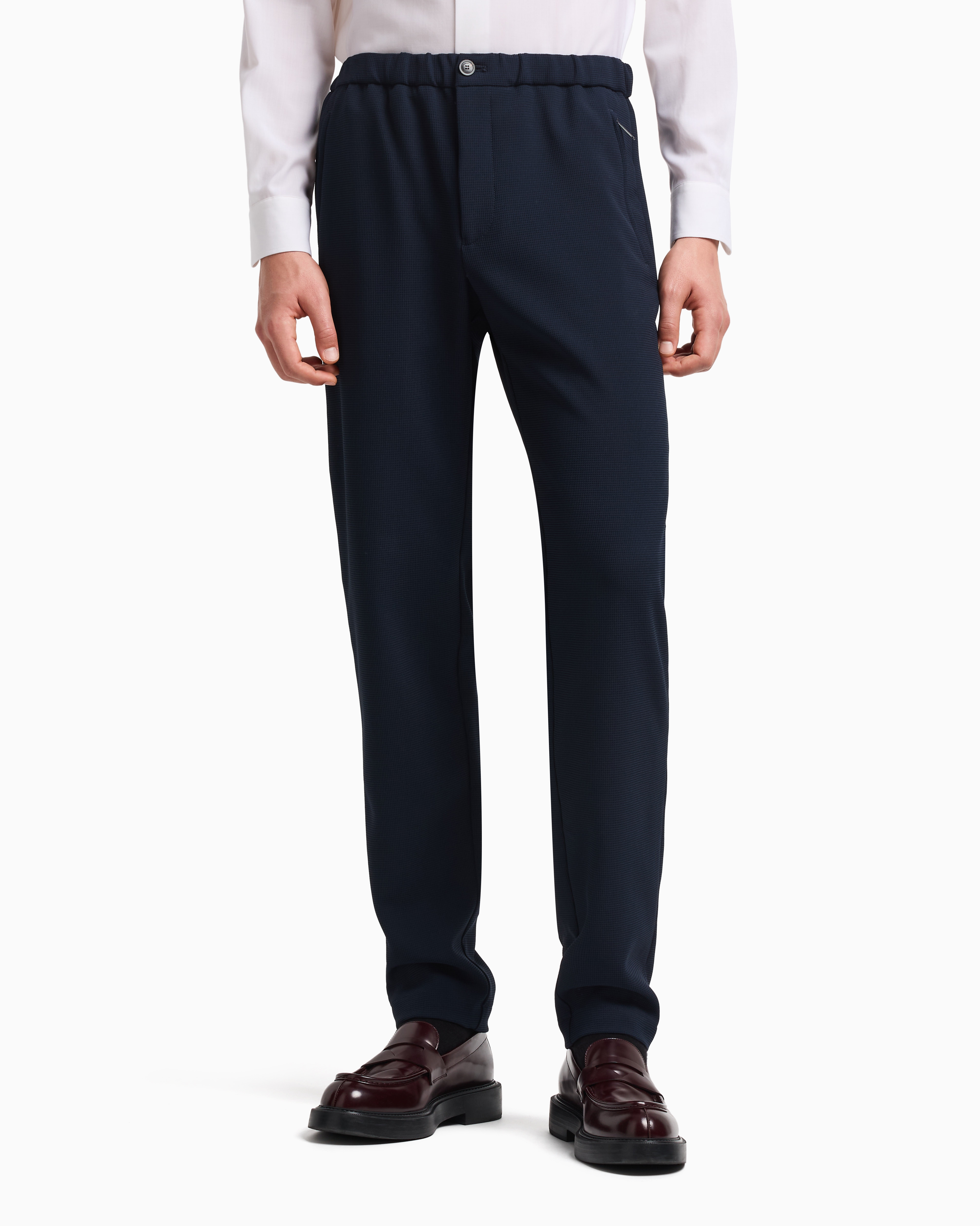 Emporio Armani Jersey Trousers With Logo Bands