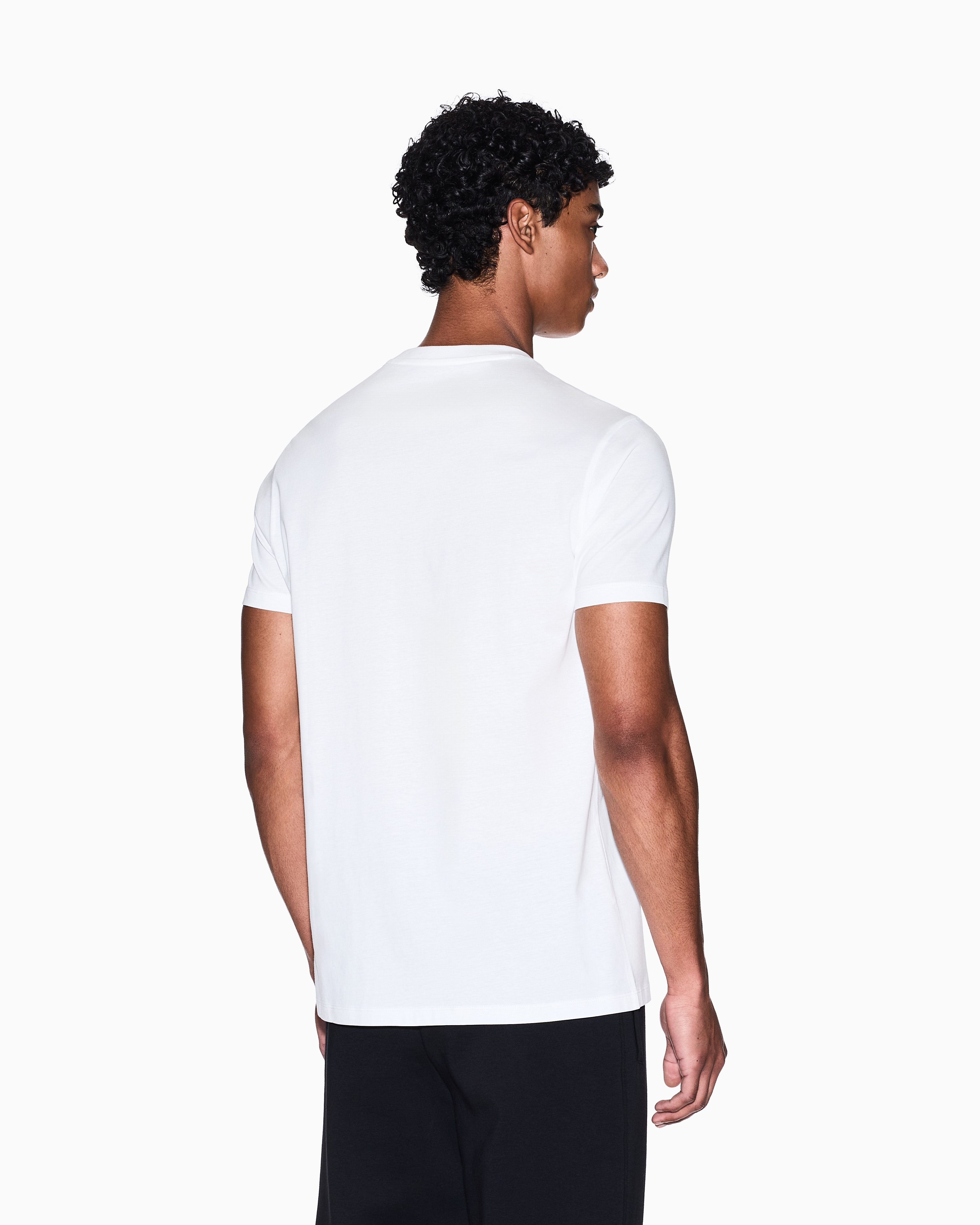 Armani Exchange - Regular fit t-shirt with vinyl logo print, Man, White, Size:
