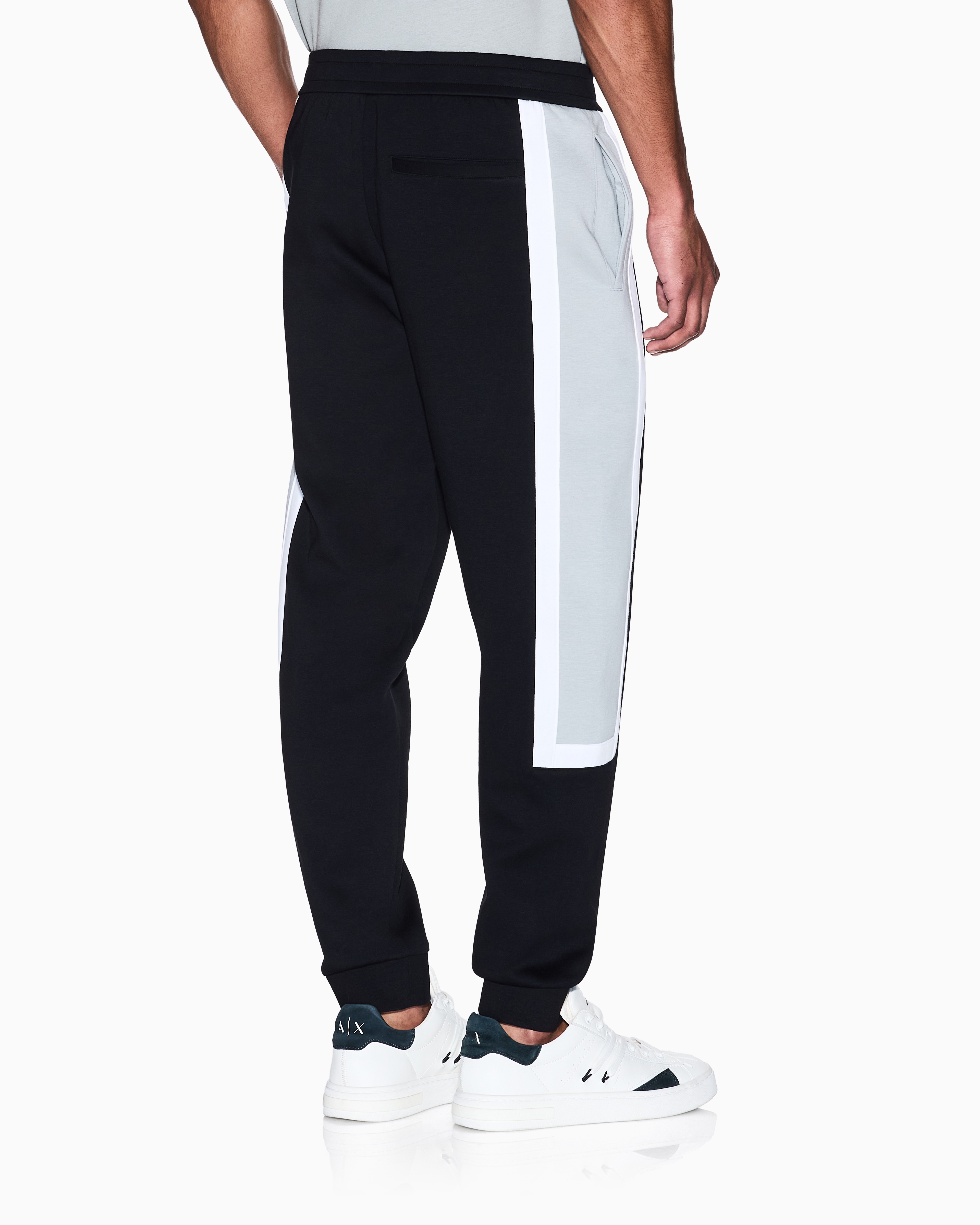 Armani Exchange - Jogger pants with contrasting stripes, Man, Black, Size: