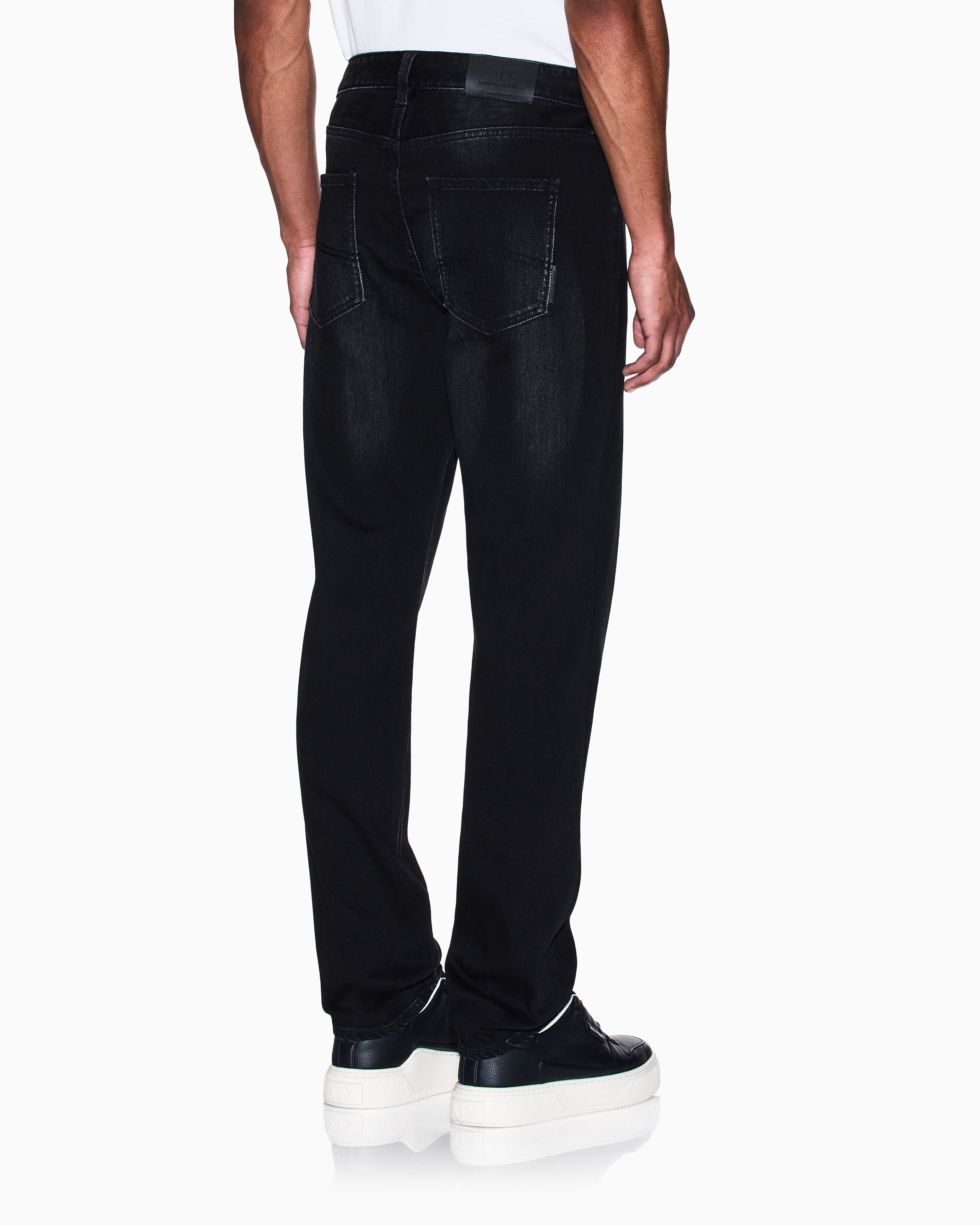 Armani Exchange -  J13 slim fit jeans cotton denim, Man, Black, Size: