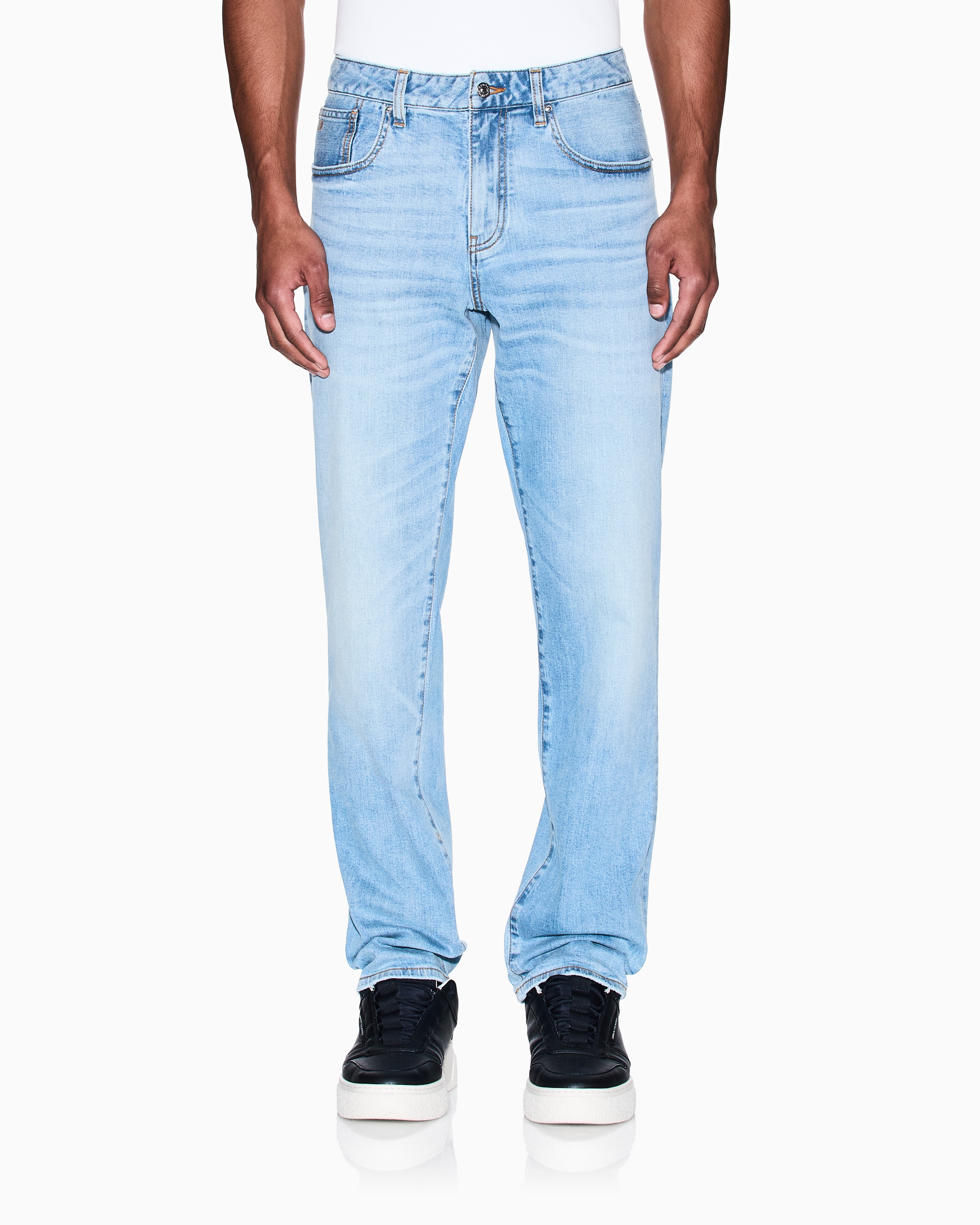 Armani Exchange -  J13 slim fit jeans cotton denim, Man, Blue, Size: