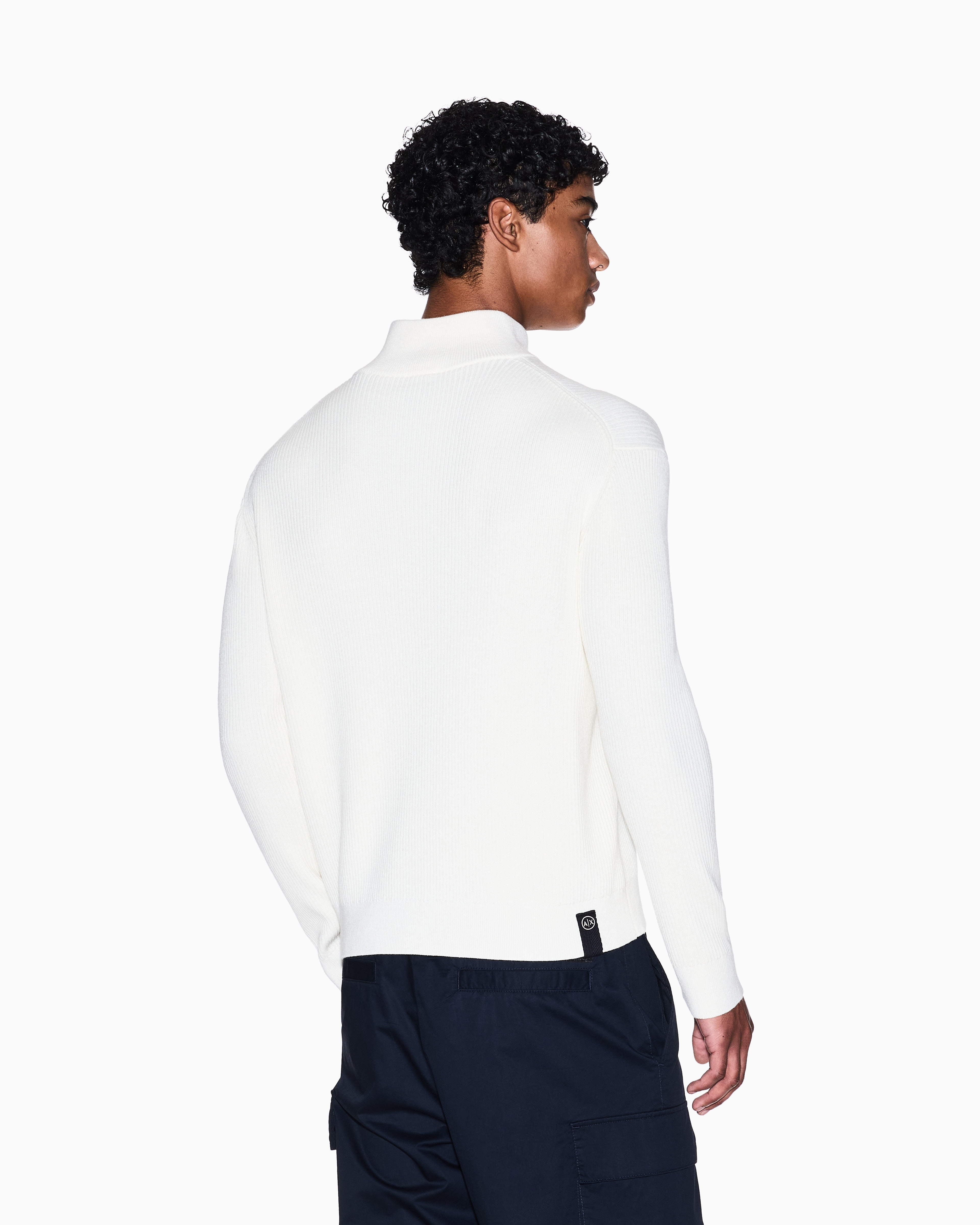 Full zip ribbed cardigan | Armani Exchange