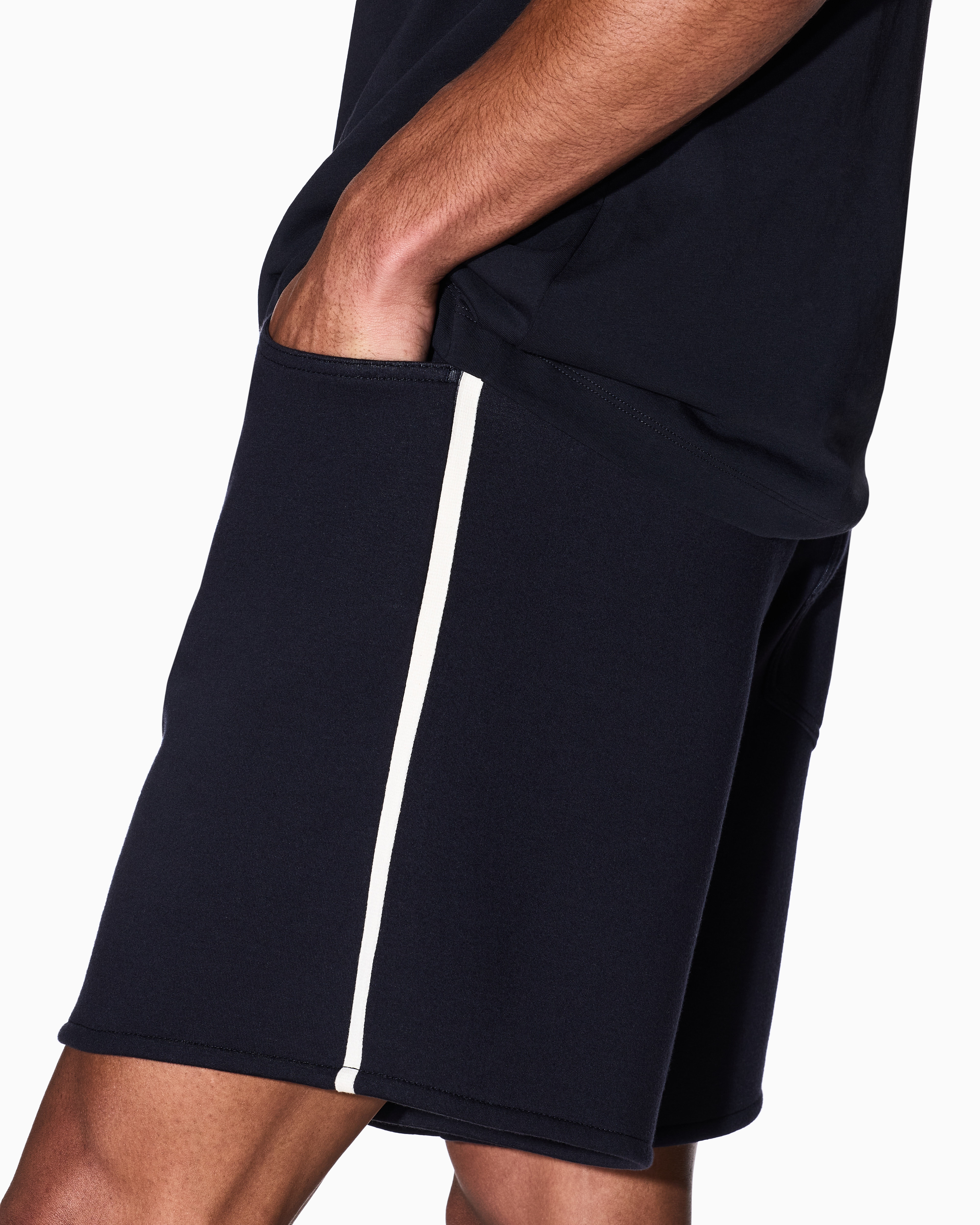 Armani Exchange - Shorts with contrasting stripes, Man, Navy_blue, Size: