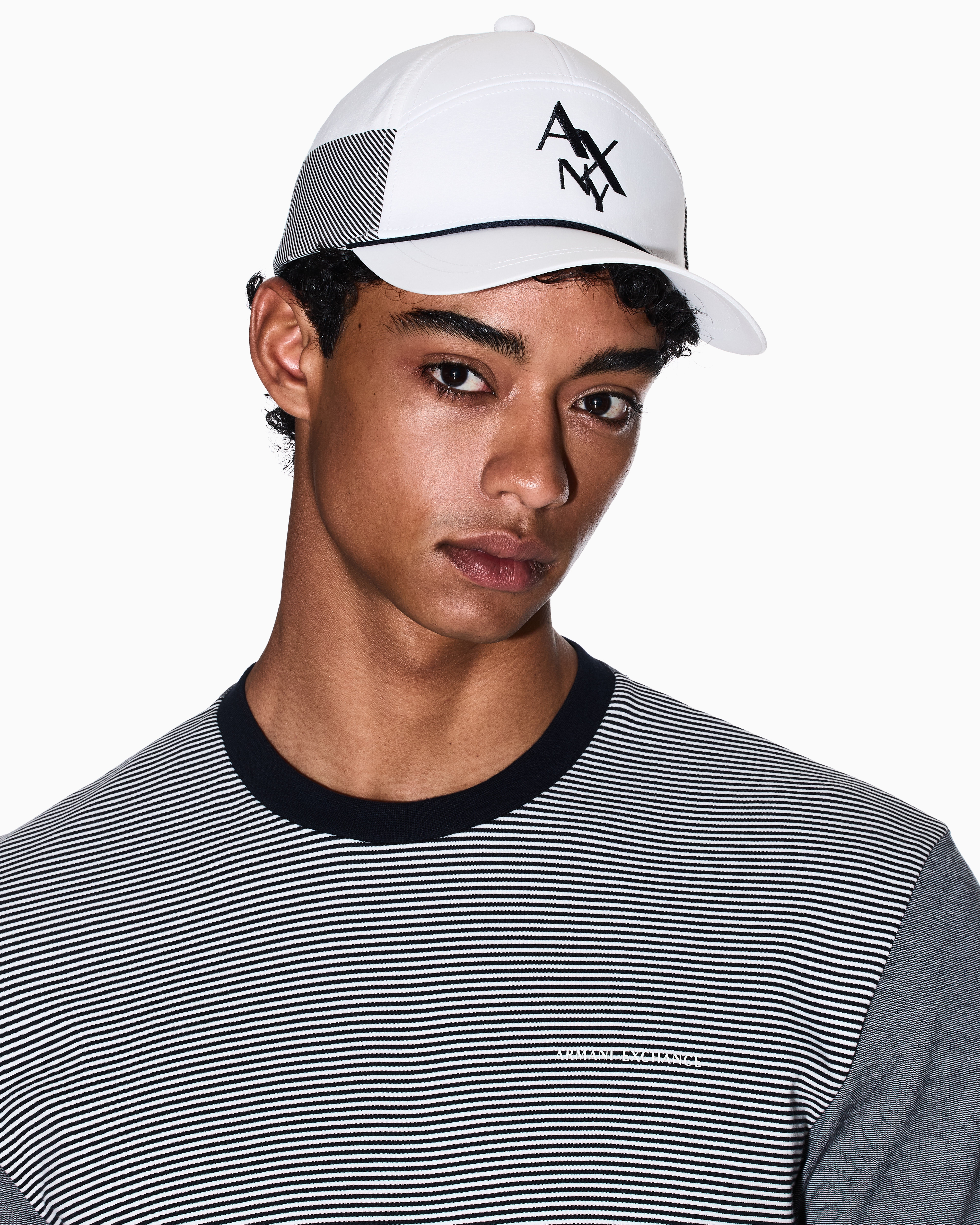 Armani Exchange Logo Joggers In White