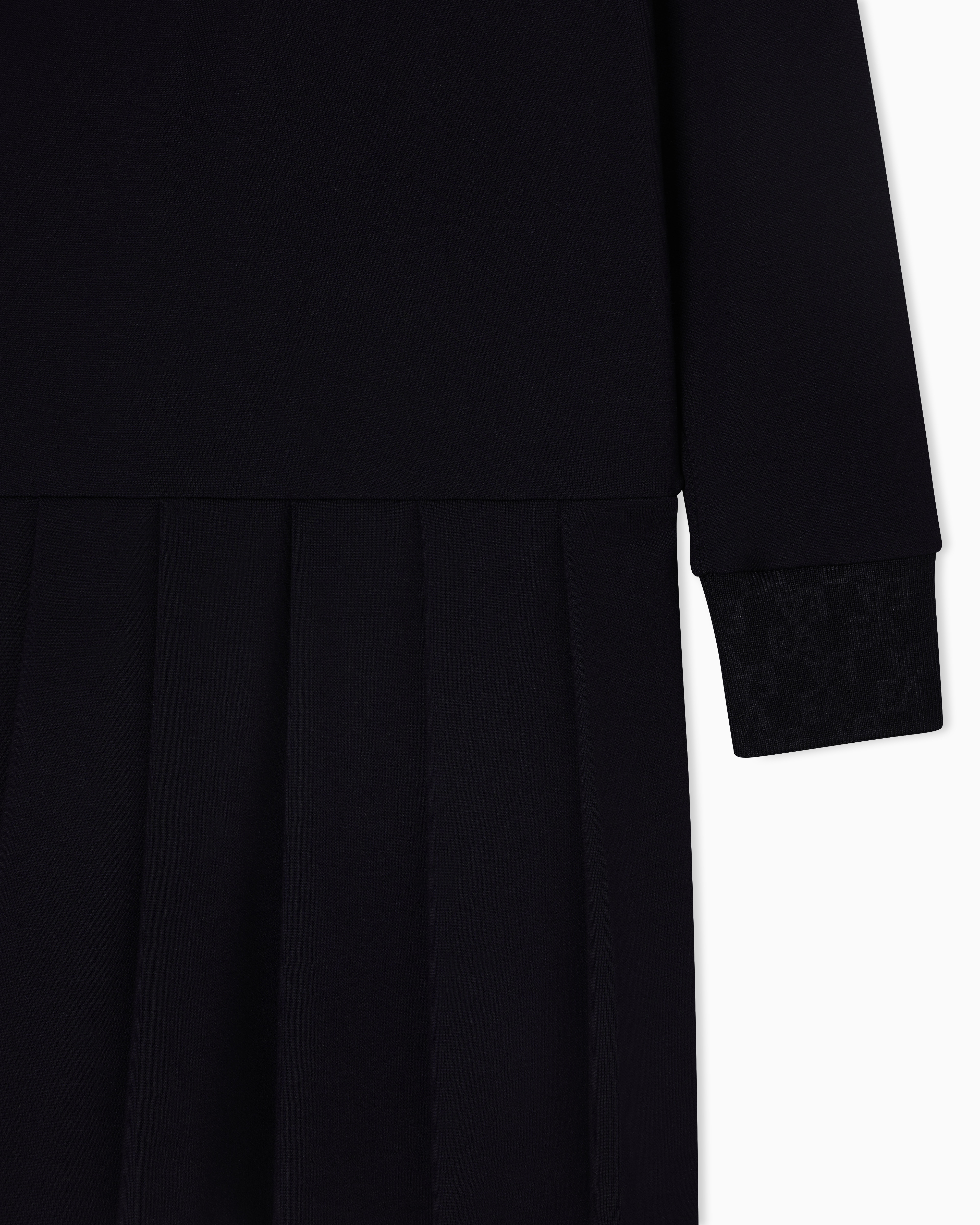 Milano stitch dress with a pleated skirt | Emporio Armani