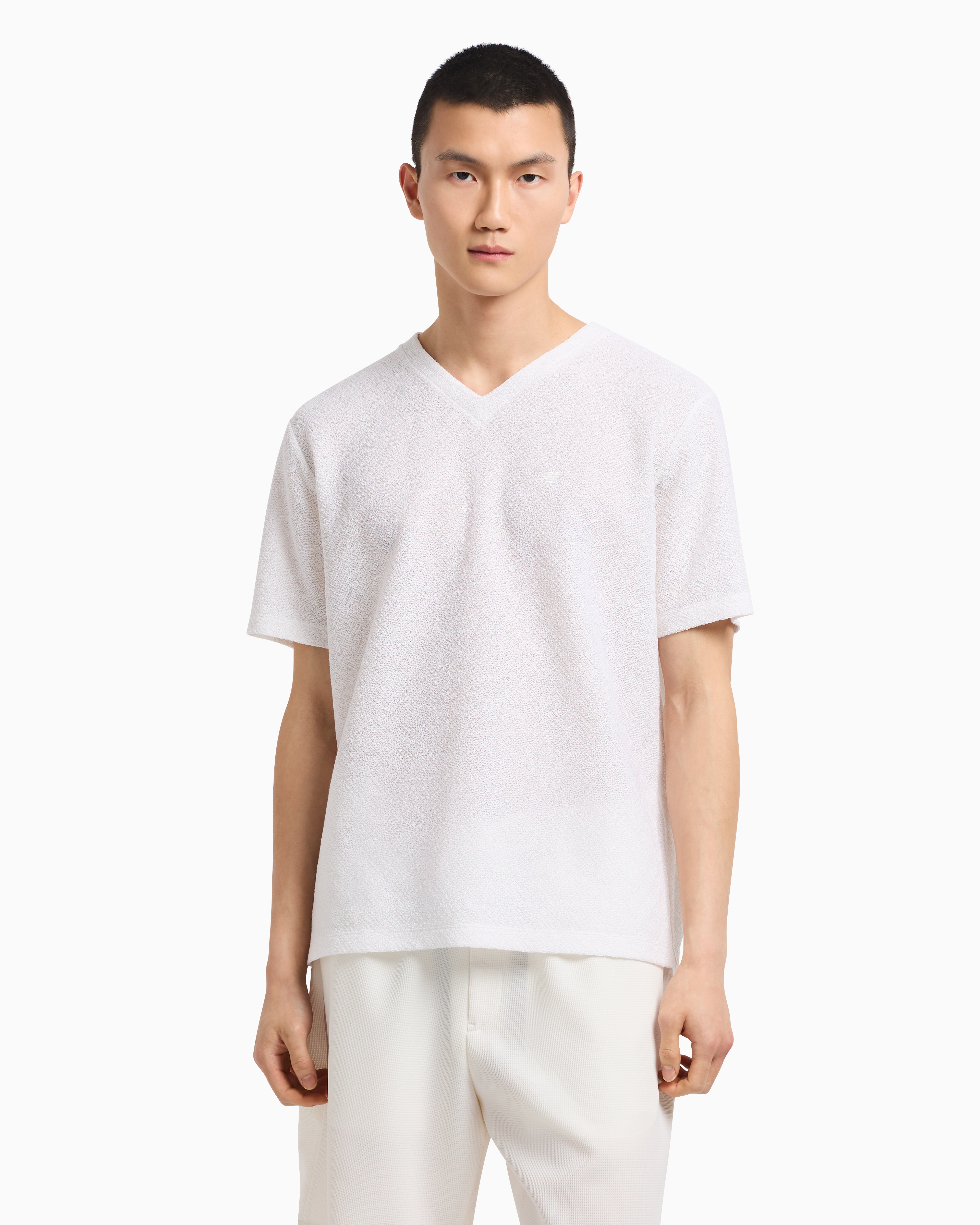 コットンジャージークルーネットTシャツ　ポロアルマーニ undefined