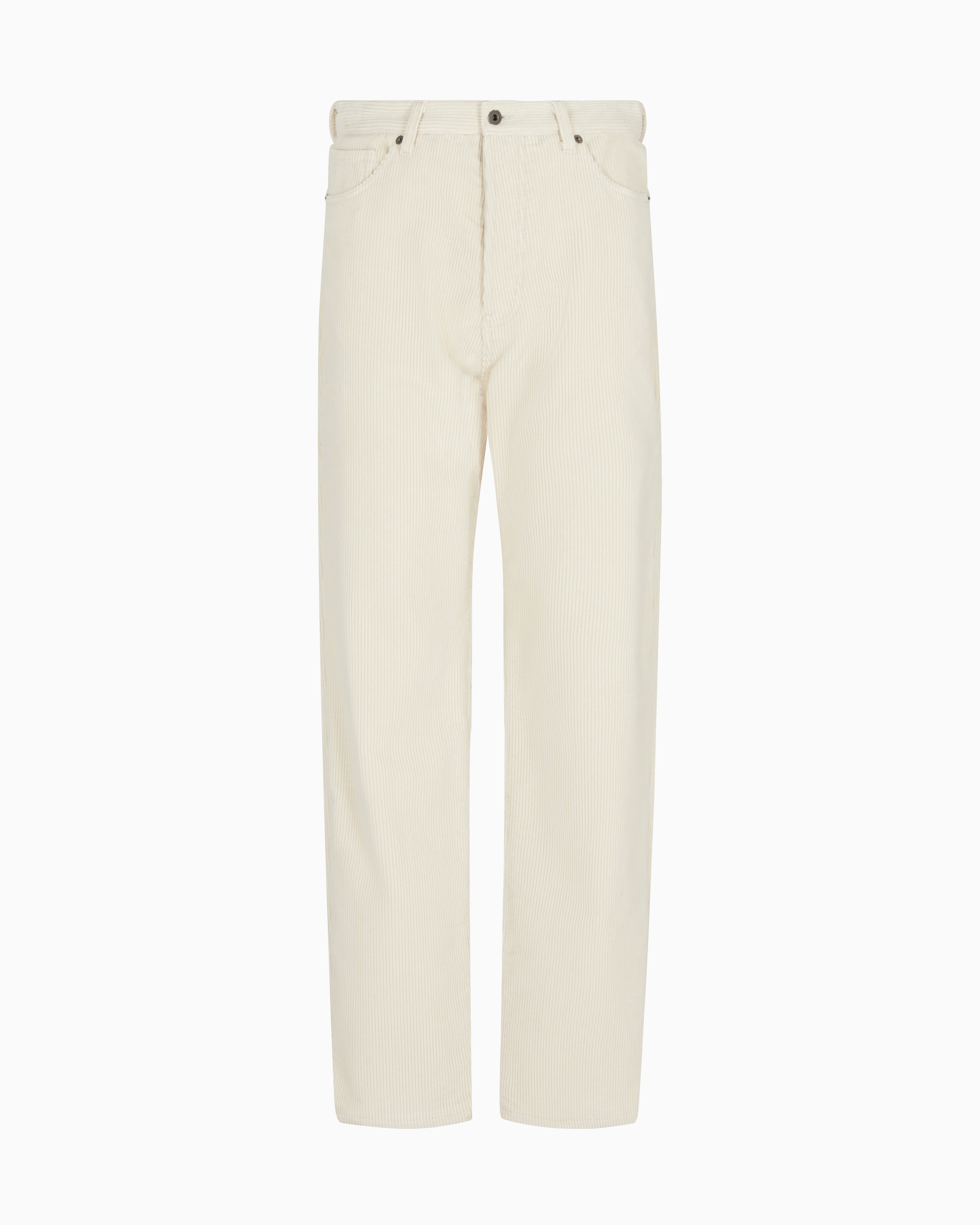 Emporio Armani - Corduroy five-pocket trousers, Man, Beige, Size: