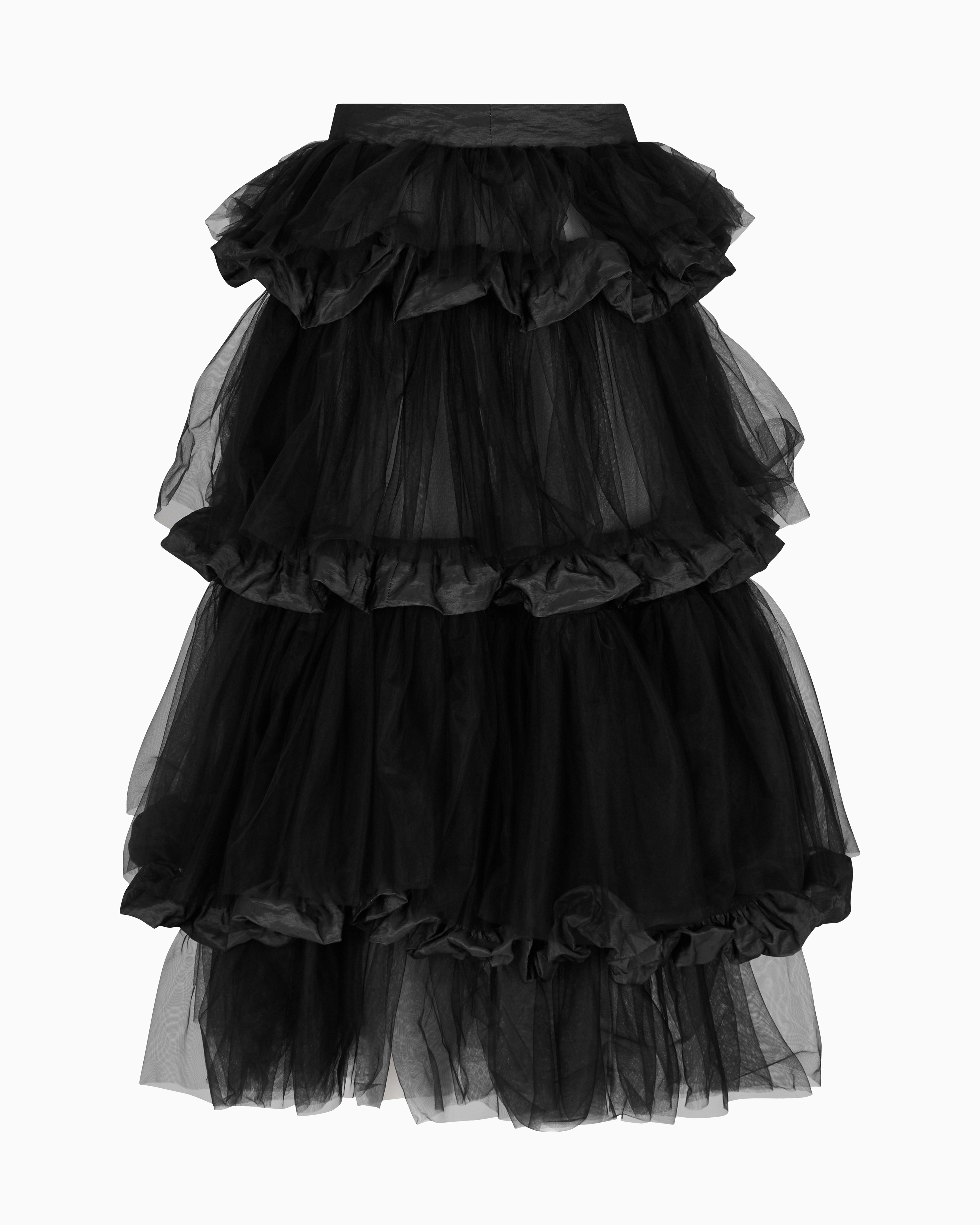 GIORGIO ARMANI スカート ブラック フレア 黒タグ BORGO21 GIORGIO ARMANI - ジョルジオアルマーニ 黒タグデザインスカート