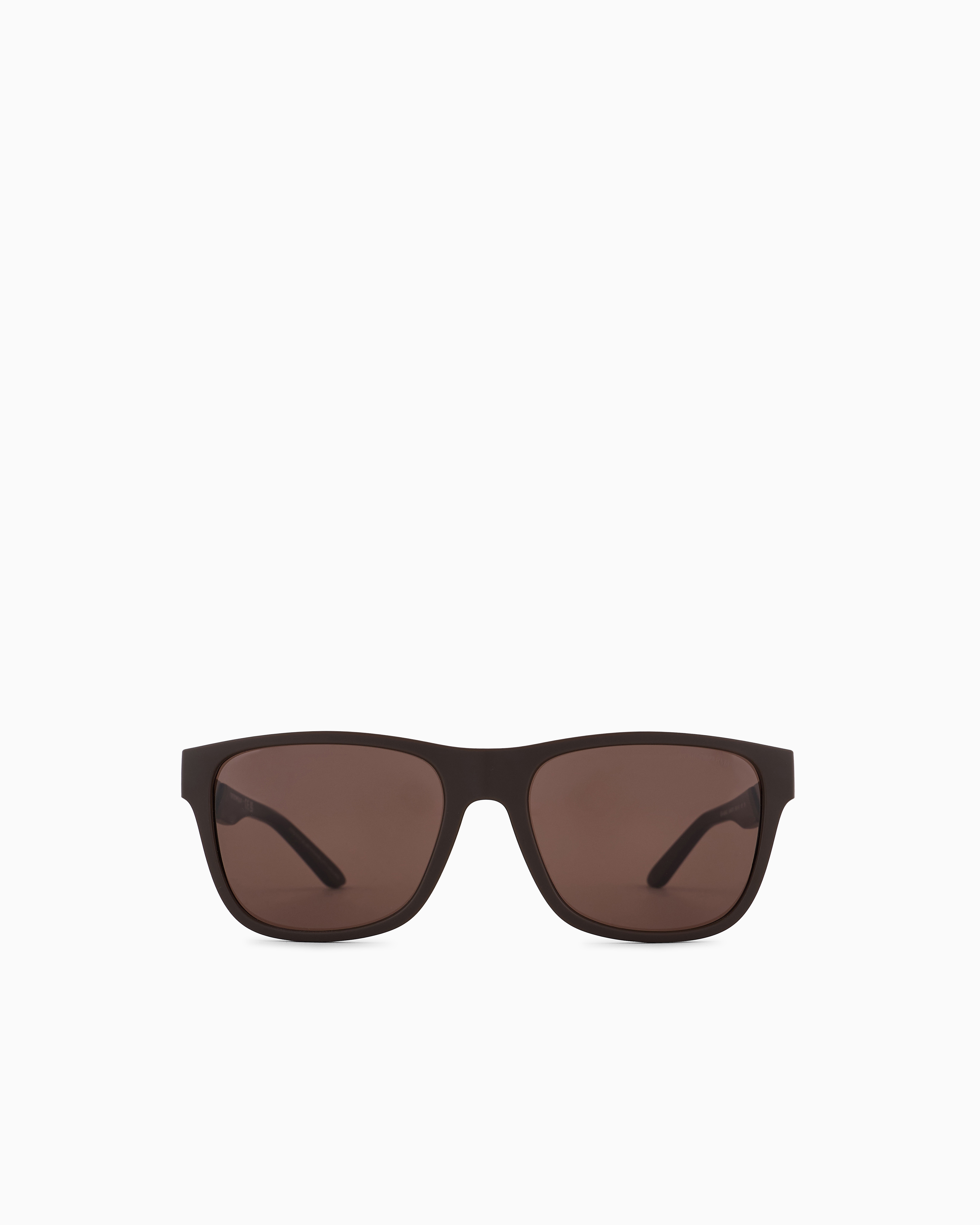 Emporio Armani - Men’s Asian-fit square sunglasses, Man, Brown, Size: 57L