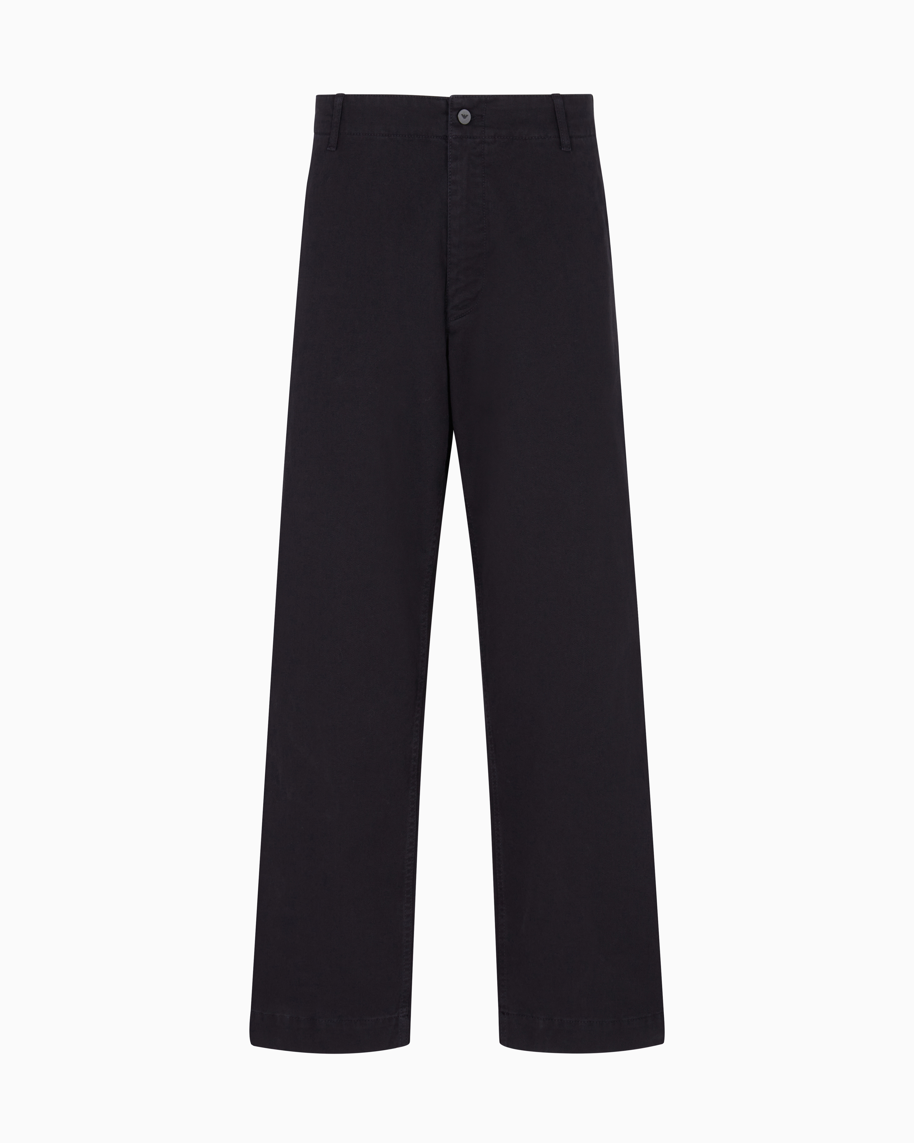 Emporio Armani New York Capsule Collection Drill Trousers In Blue
