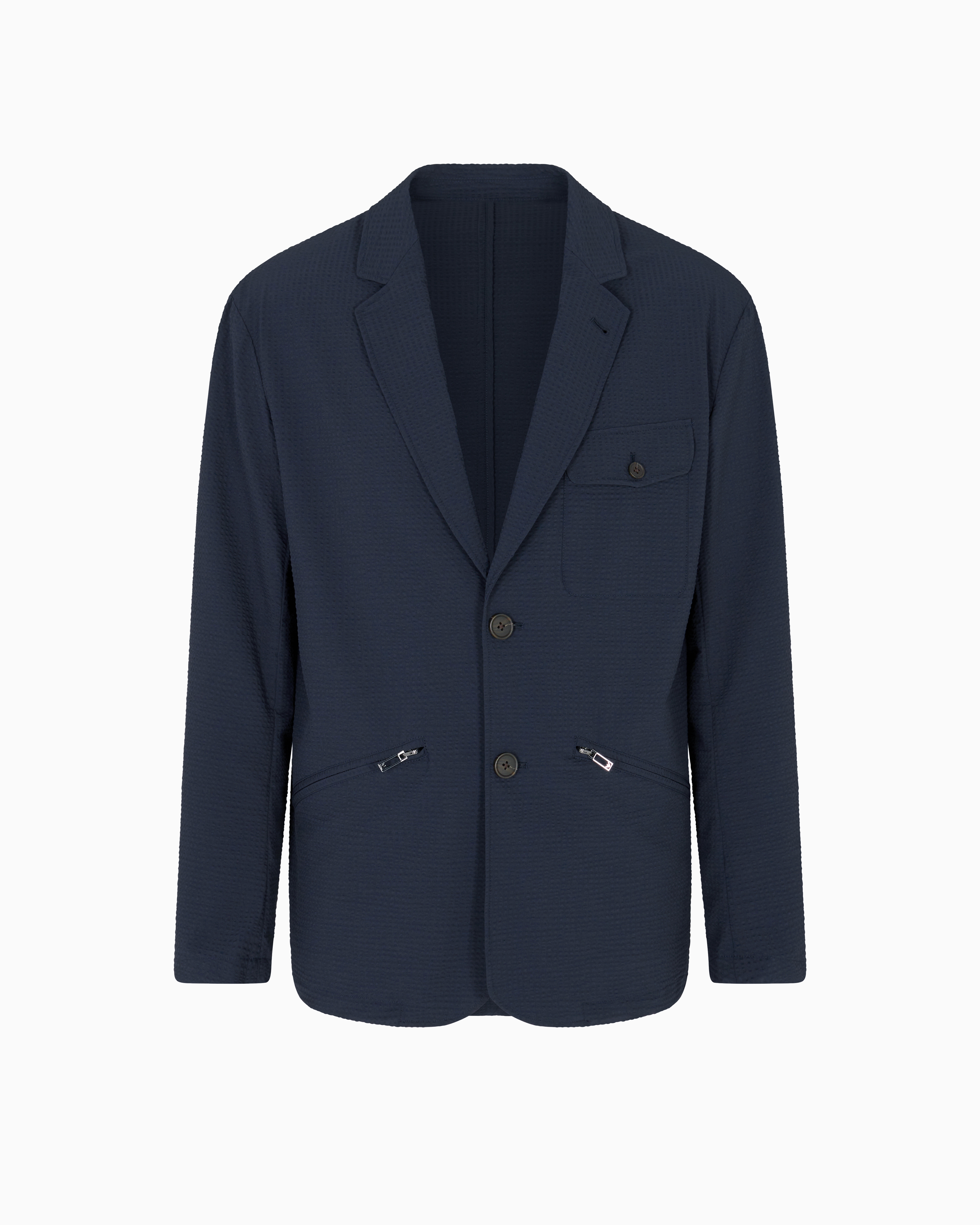 【美品】 EMPORIO ARMANI シアサッカー ジャケット EMPORIO ARMANI ブルゾン アウター 「エンポリオ アルマーニ